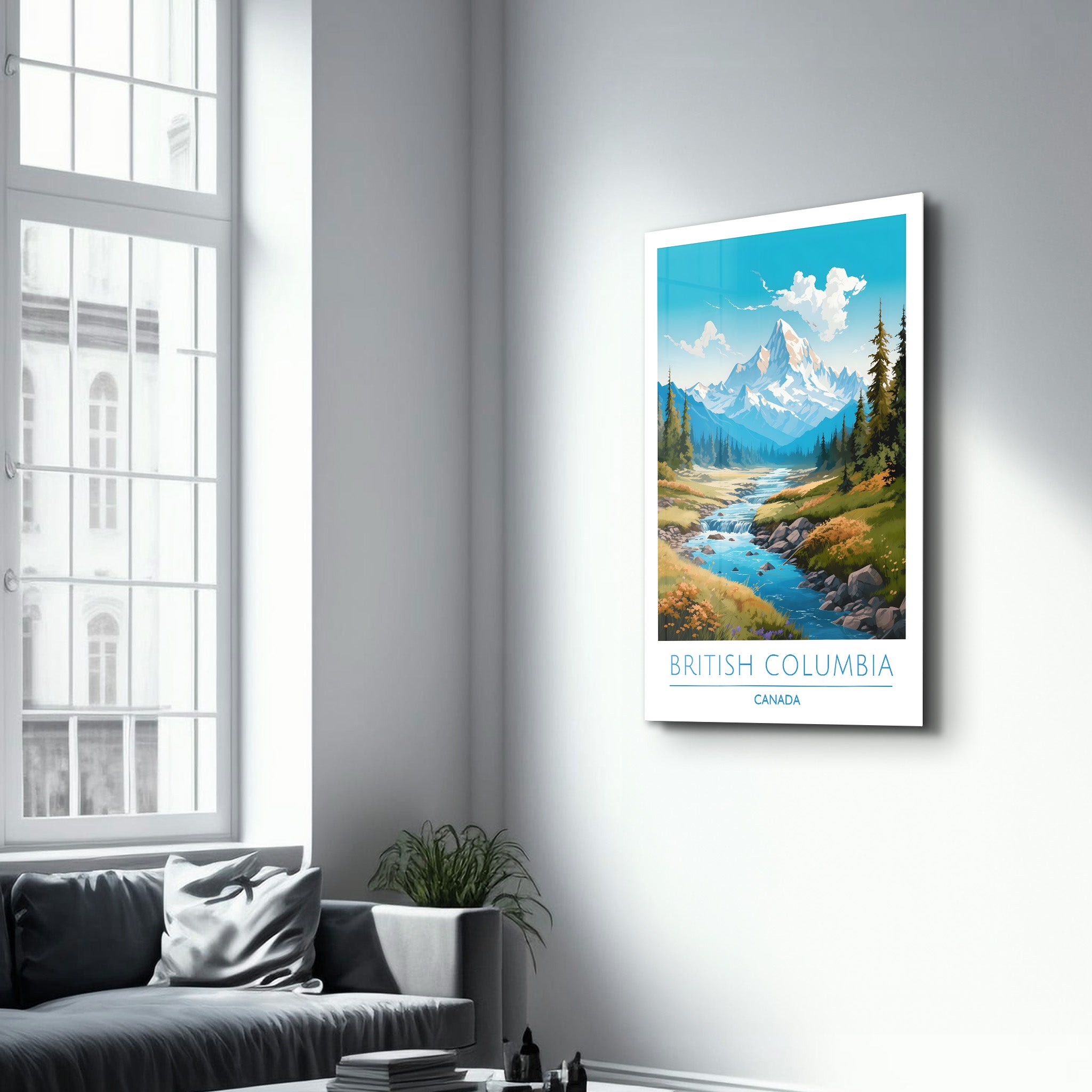 British Columbia Canada-Travel Posters | Glass Wall Art