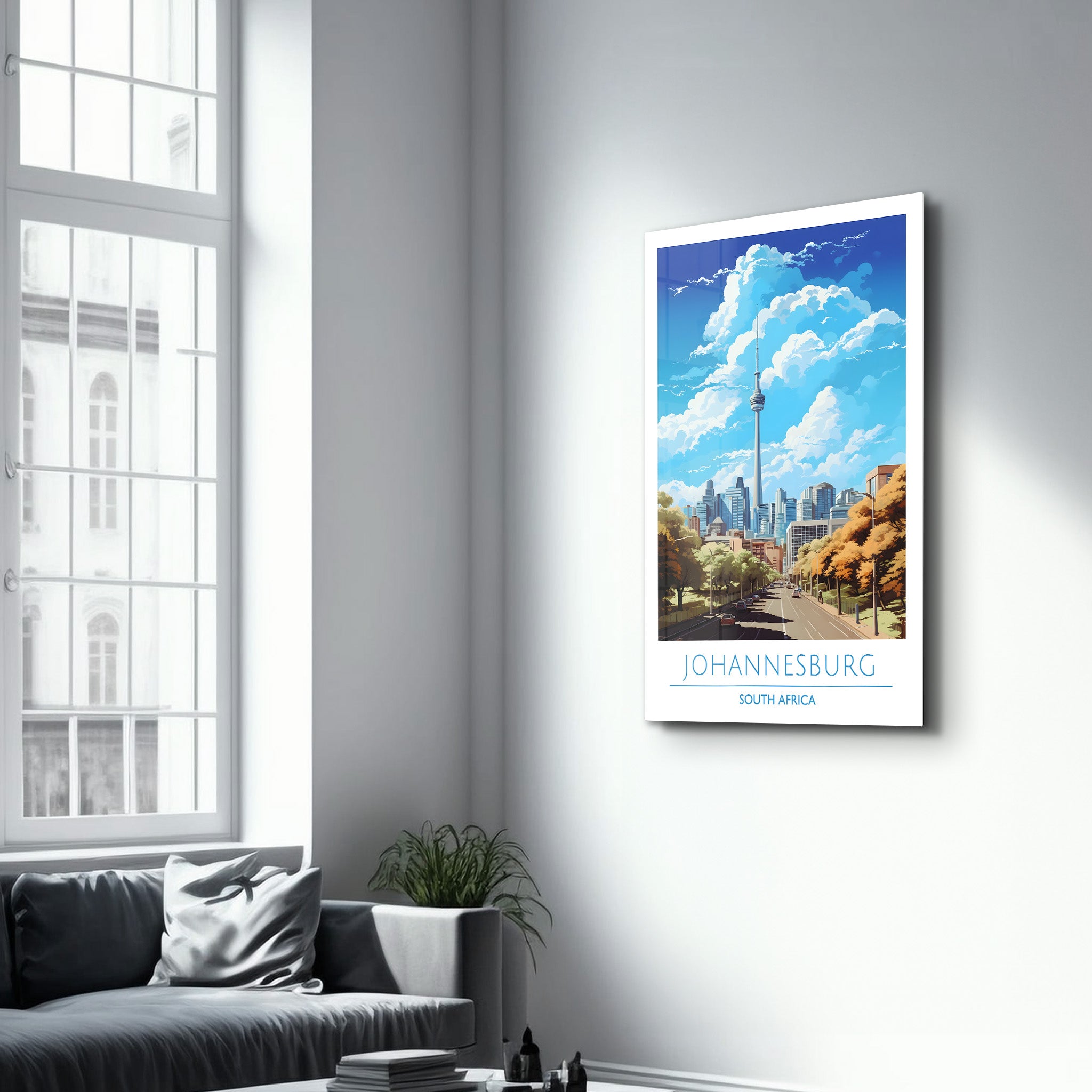 Johannesburg South Africa-Travel Posters | Glass Wall Art