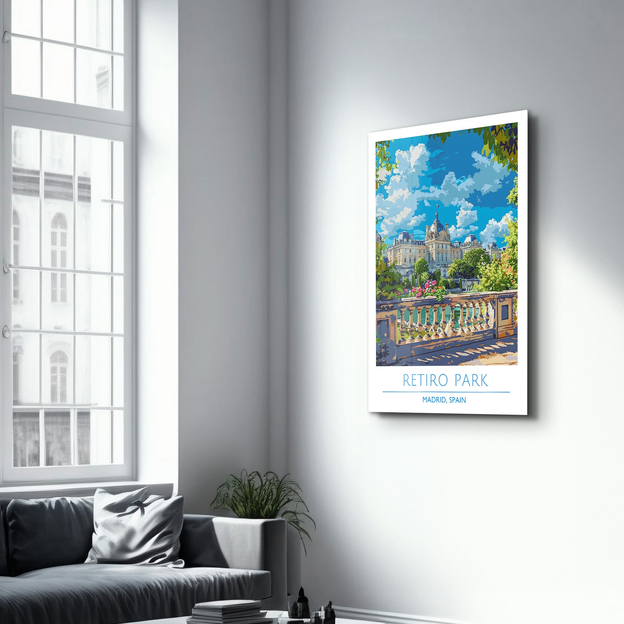 Retiro Park-Madrid Spain-Travel Posters | Glass Wall Art