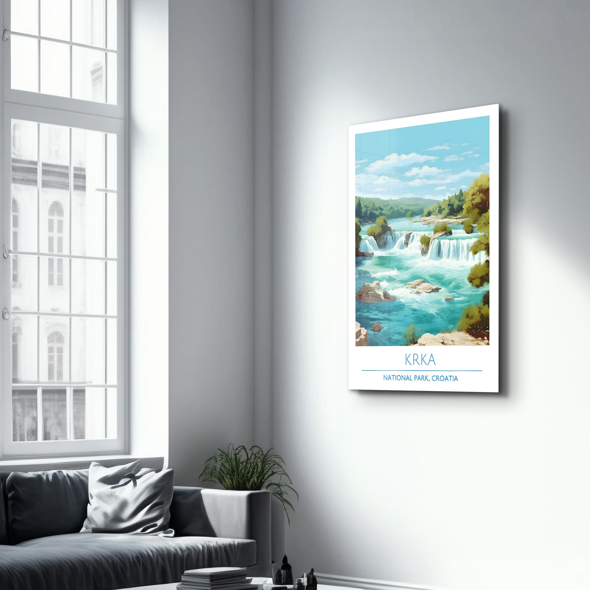 Krka-Nationalpark Kroatien-Reiseposter | <tc>Glasbild</tc>