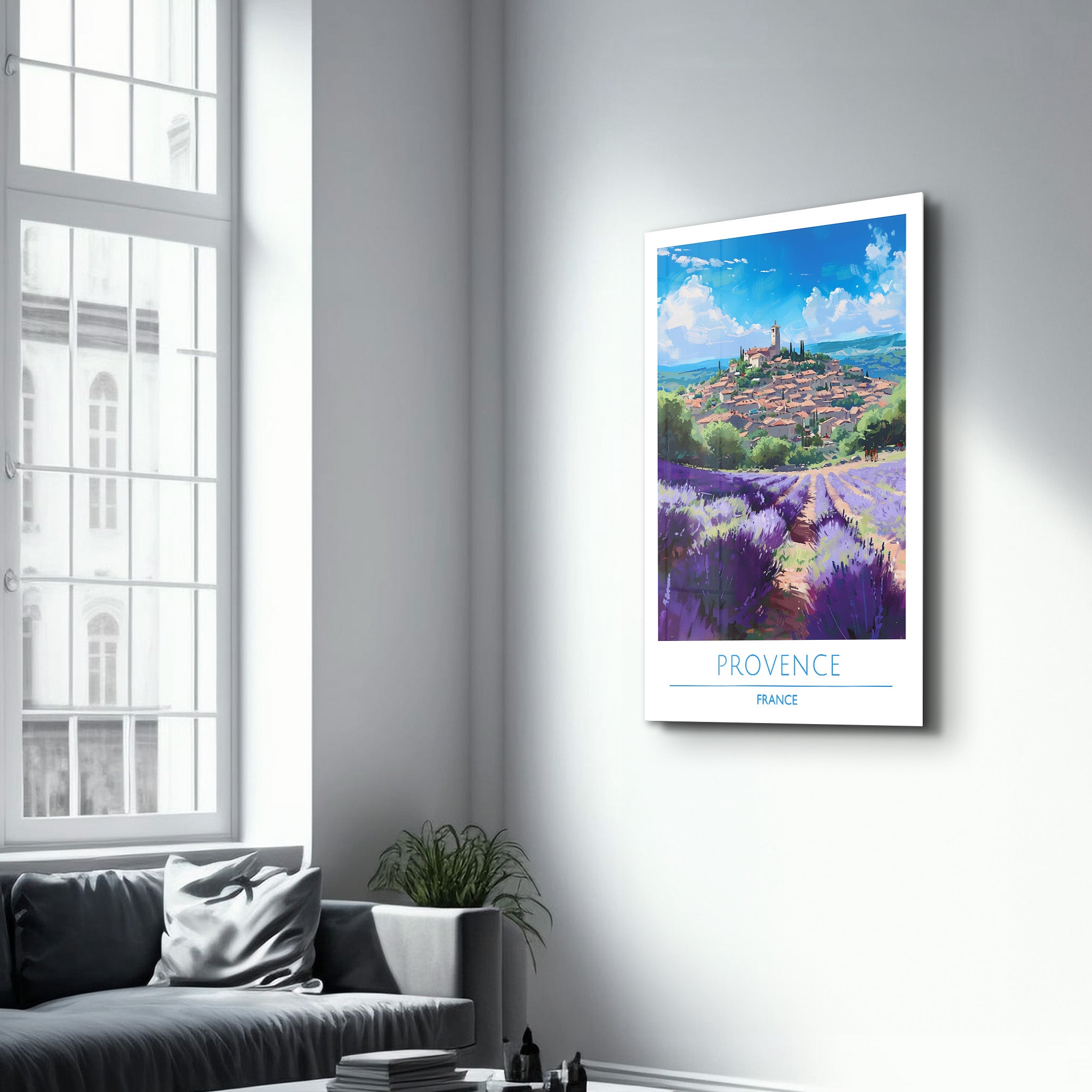 Provence Frankreich-Reiseposter | <tc>Glasbild</tc>