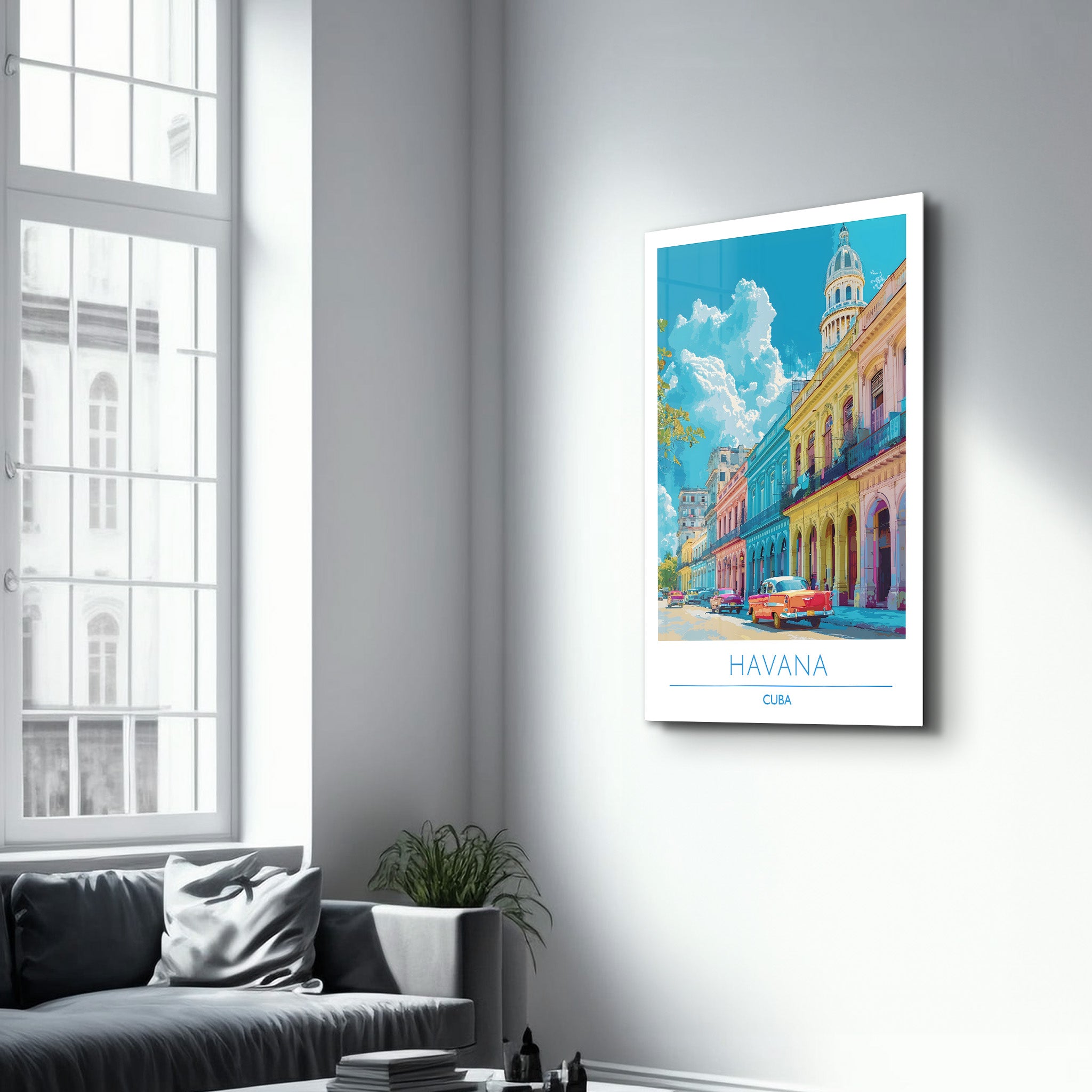 Havanna Kuba-Reiseposter | <tc>Glasbild</tc>