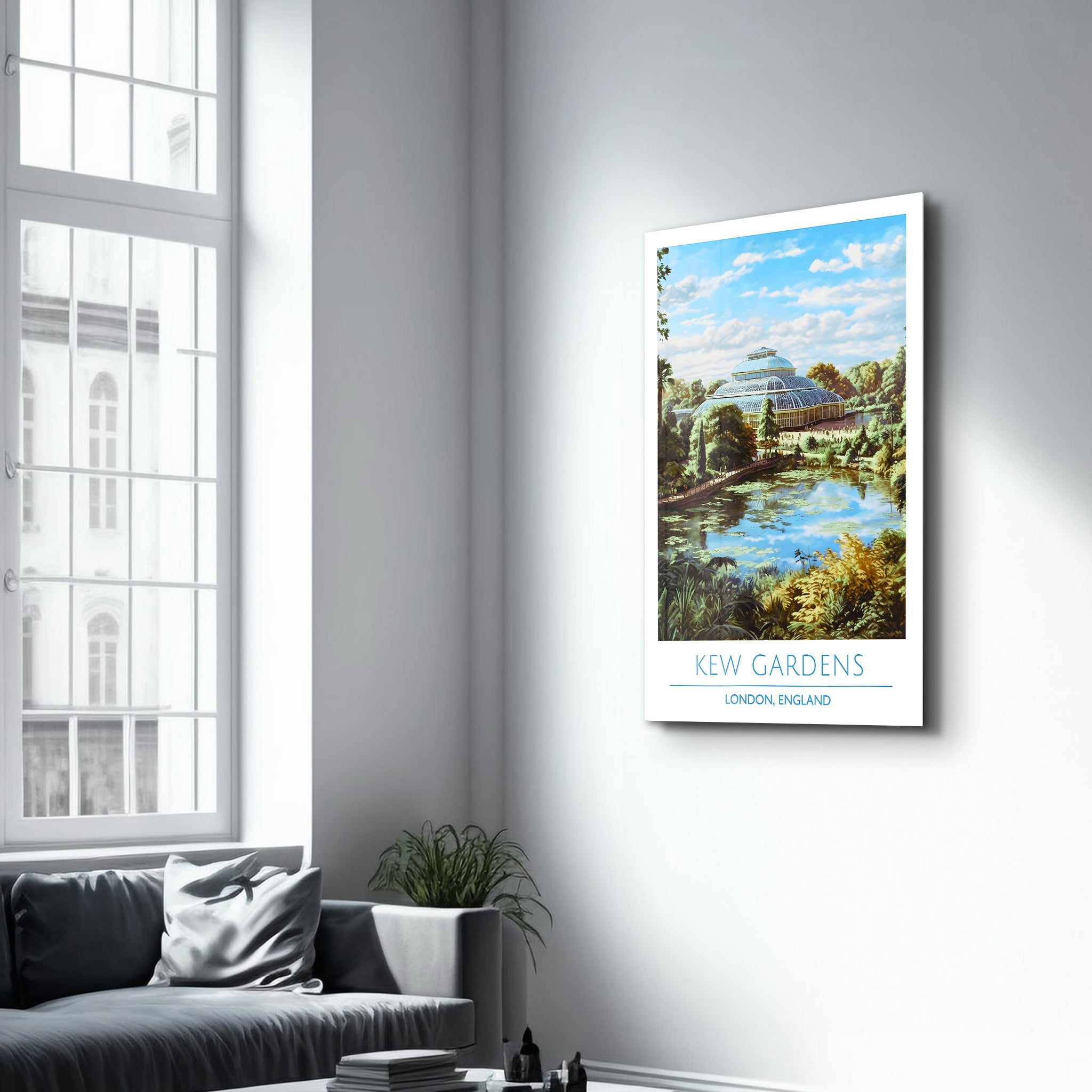 Kew Gardens-London England-Reiseposter | <tc>Glasbild</tc>