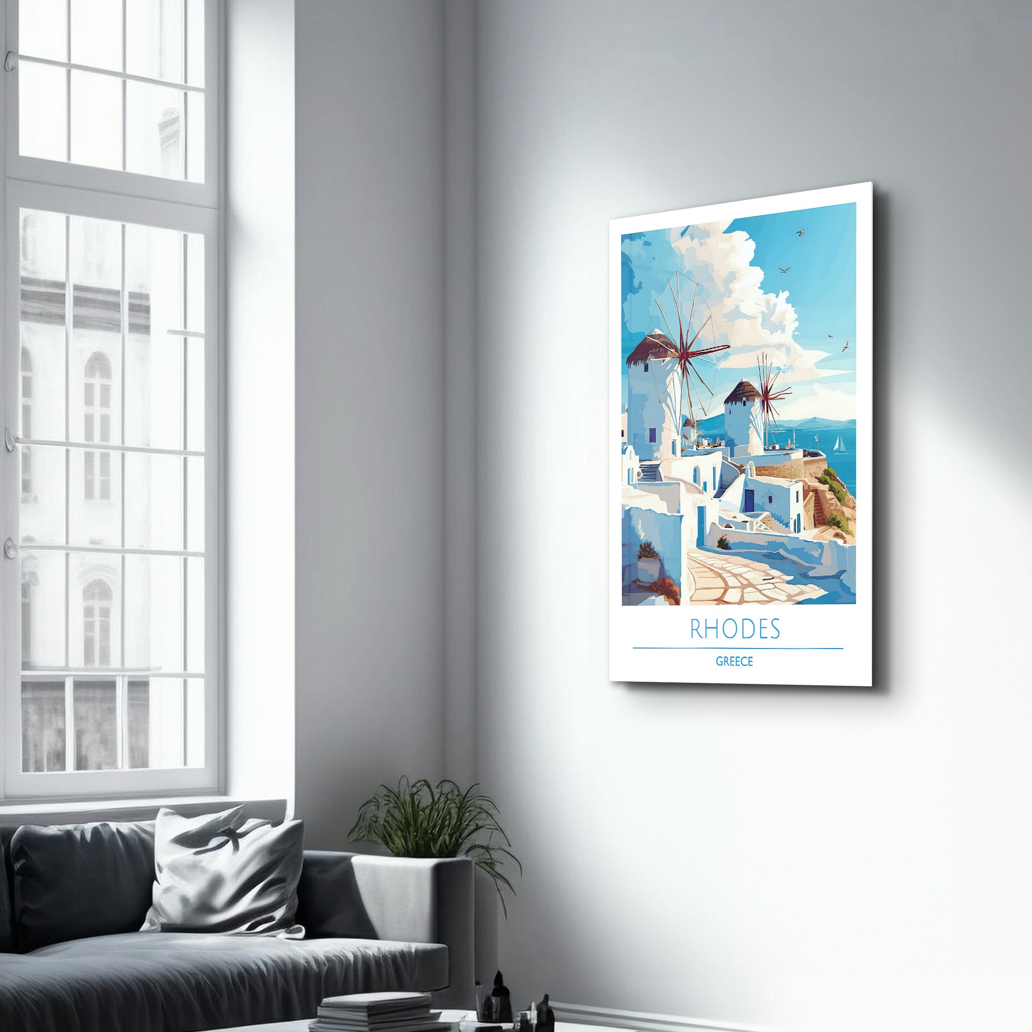 Rhodes Greece-Travel Posters | Glass Wall Art