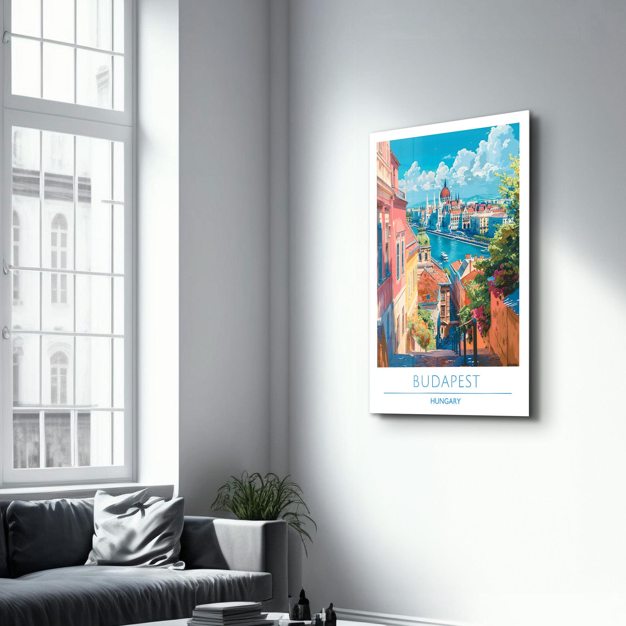 Budapest Ungarn-Reiseposter | <tc>Glasbild</tc>