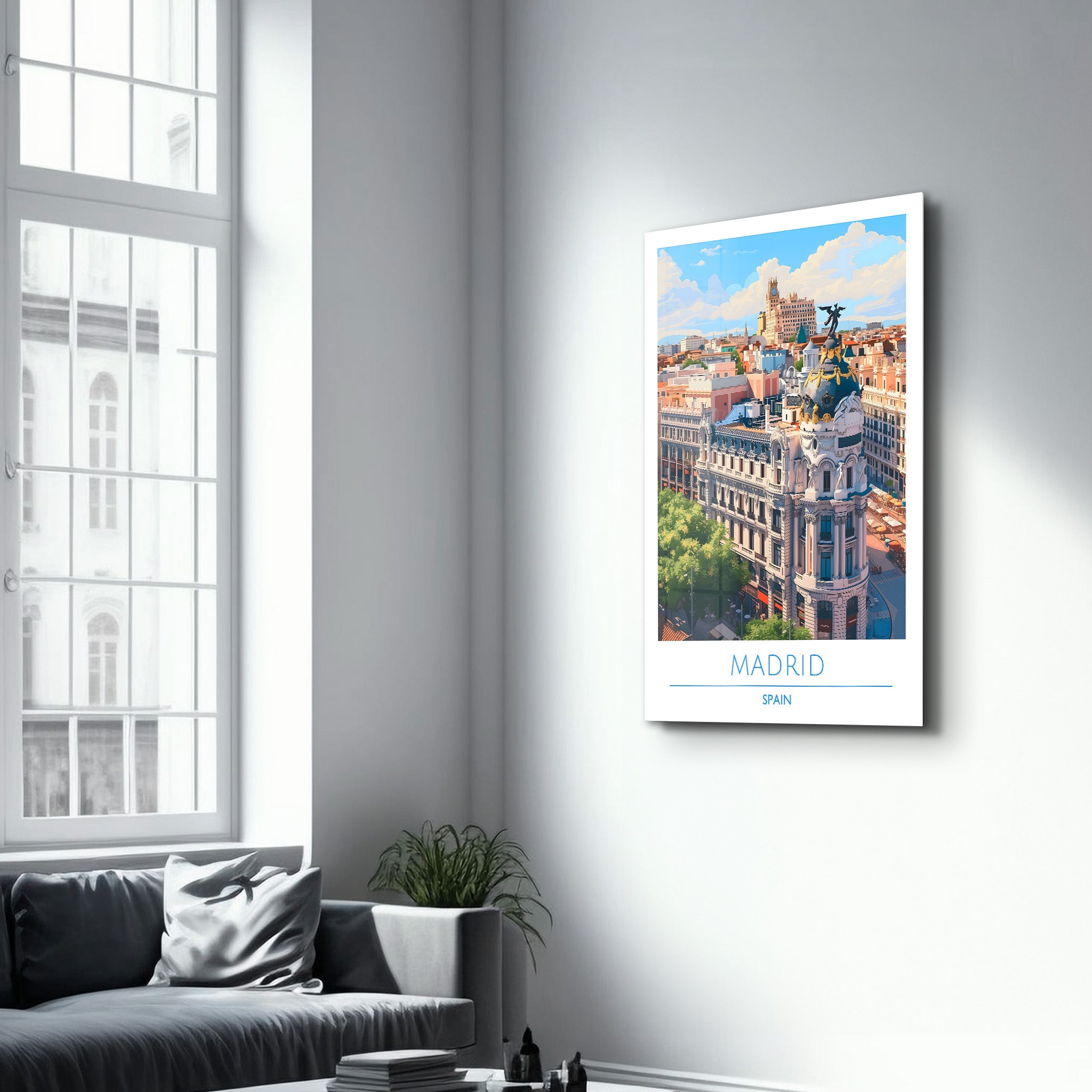 Madrid Spain-Travel Posters | Glass Wall Art