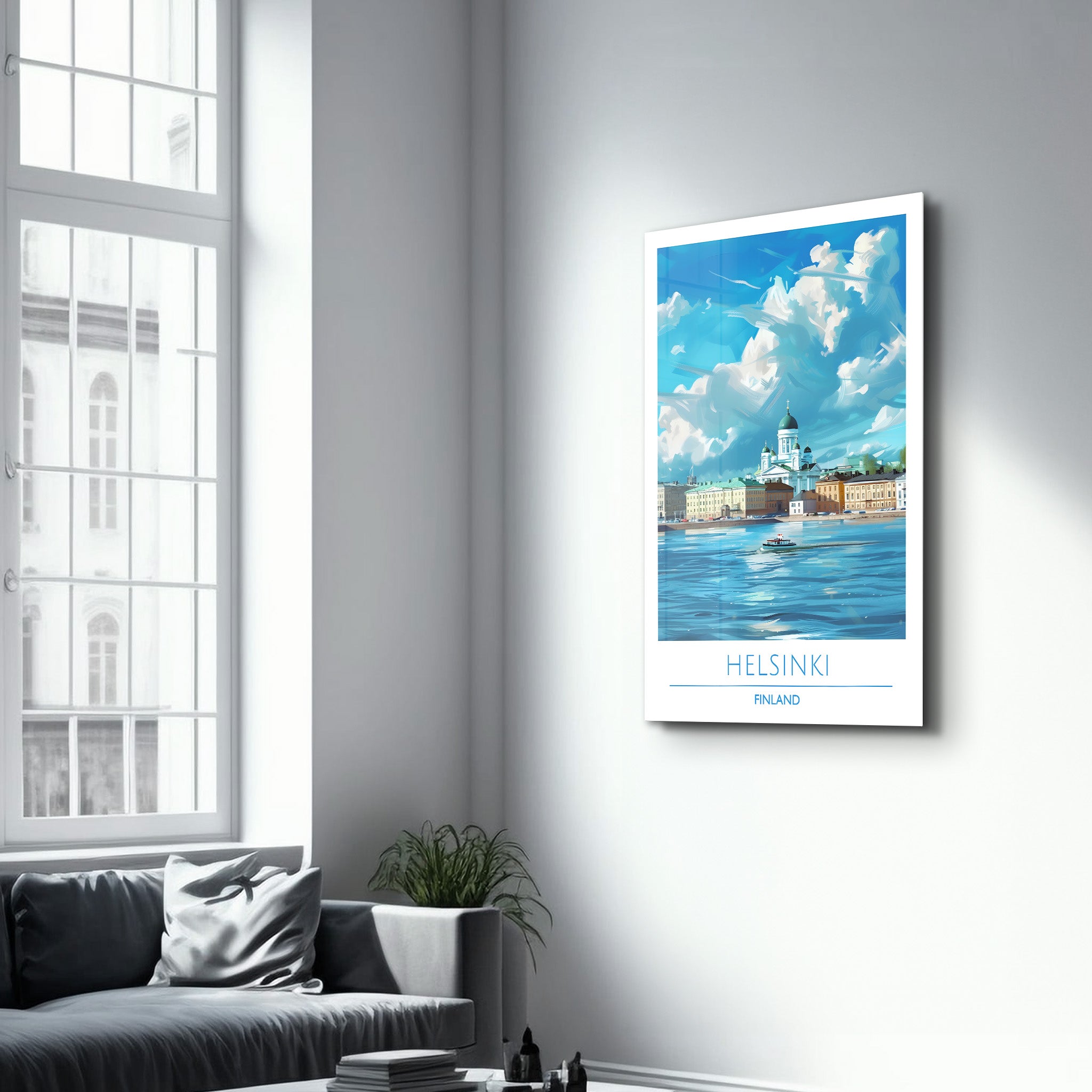 Helsinki Finland-Travel Posters | Glass Wall Art