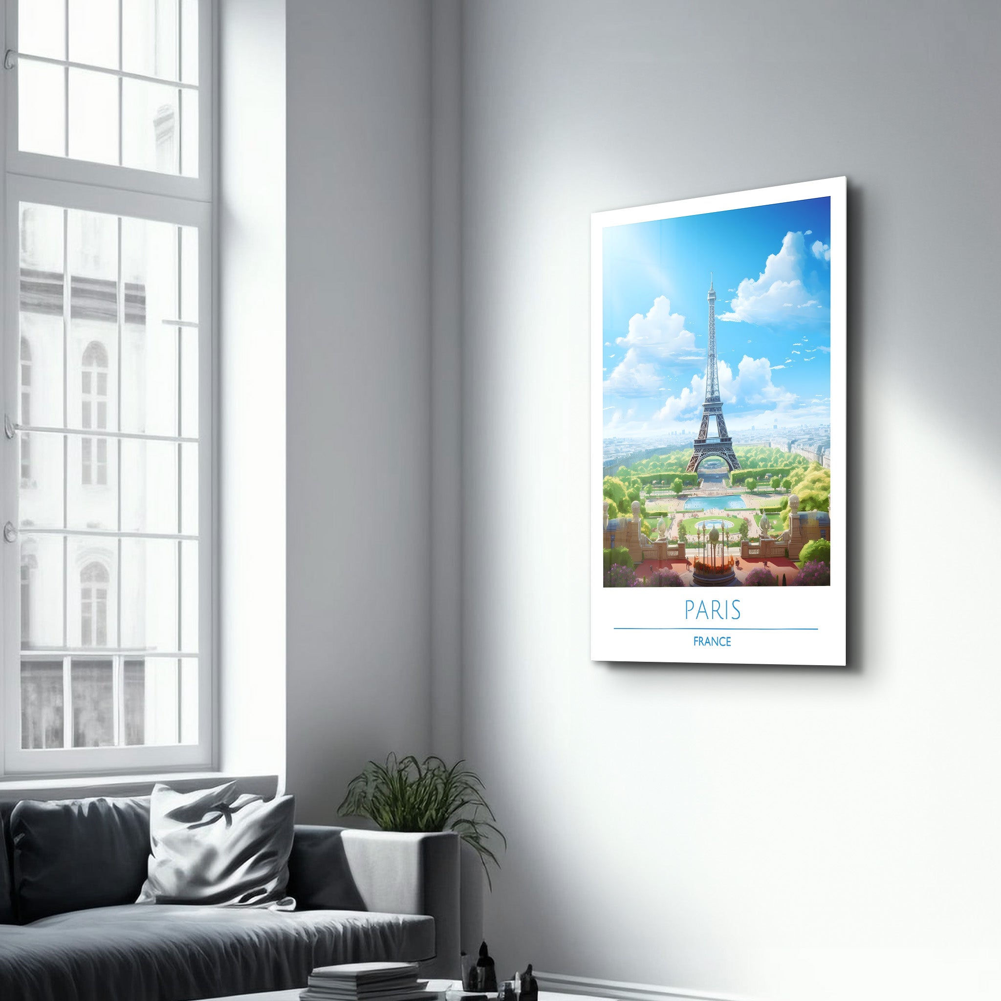 Paris Frankreich-Reiseposter | <tc>Glasbild</tc>