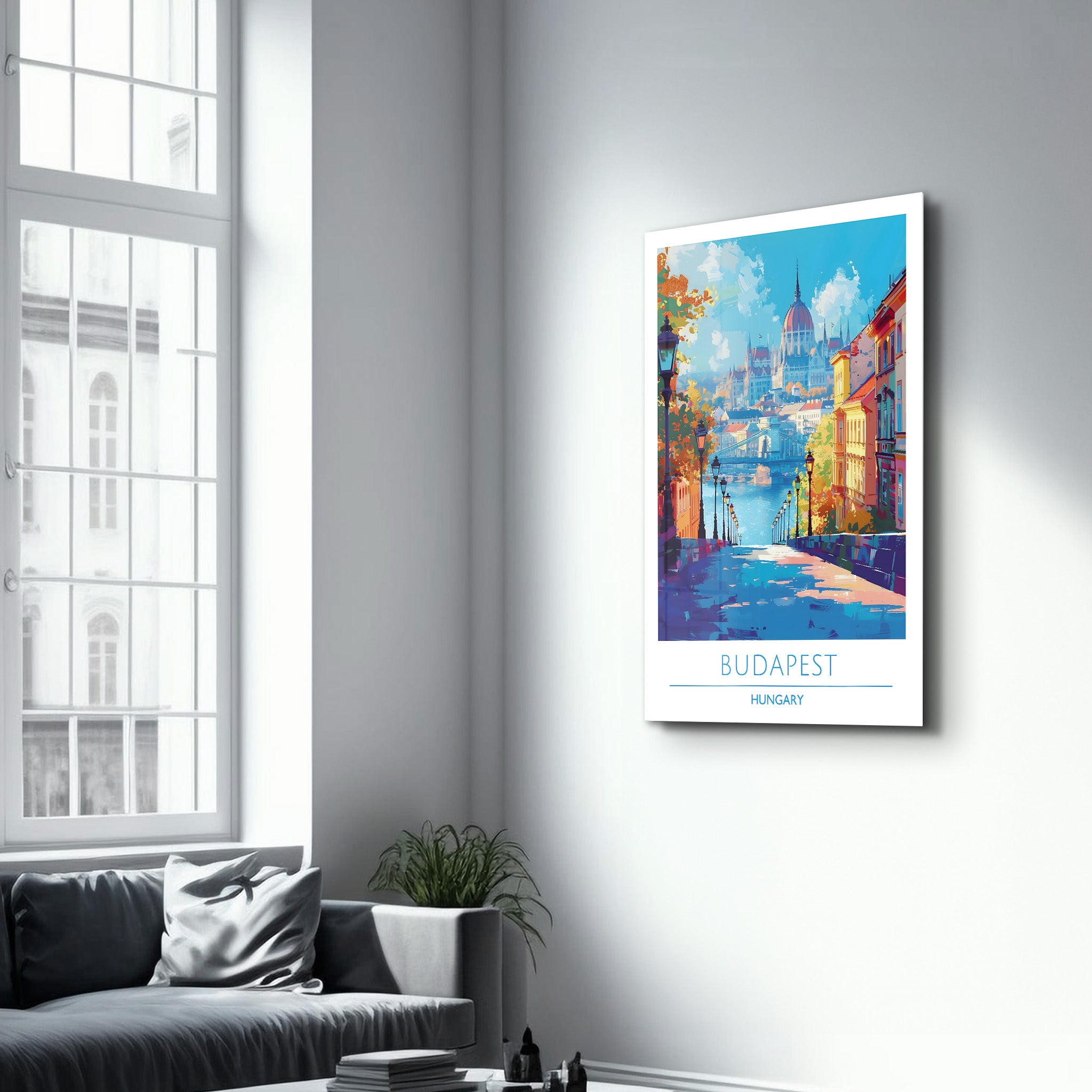 Budapest Ungarn-Reiseposter | <tc>Glasbild</tc>