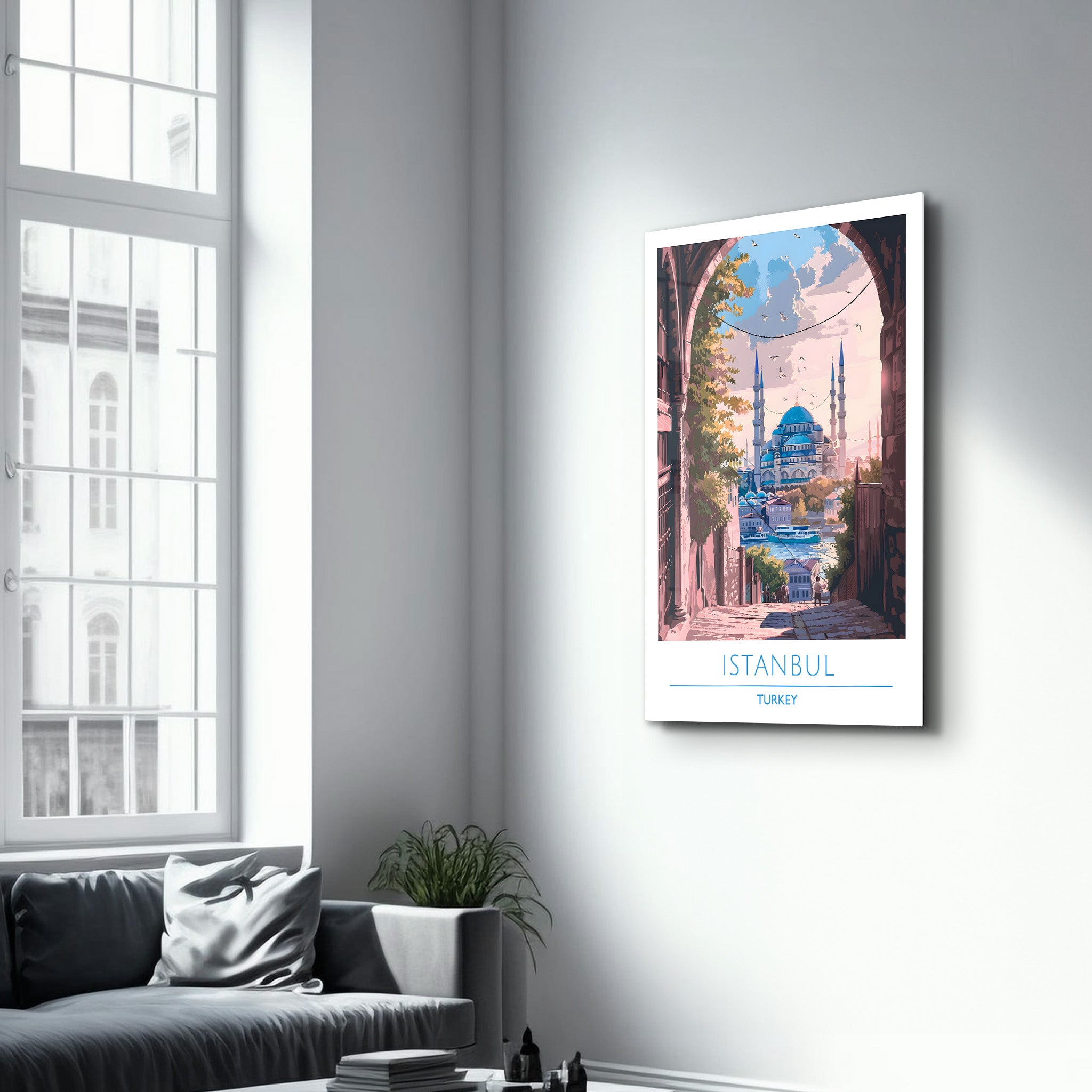 Istanbul Türkei-Reiseposter | <tc>Glasbild</tc>