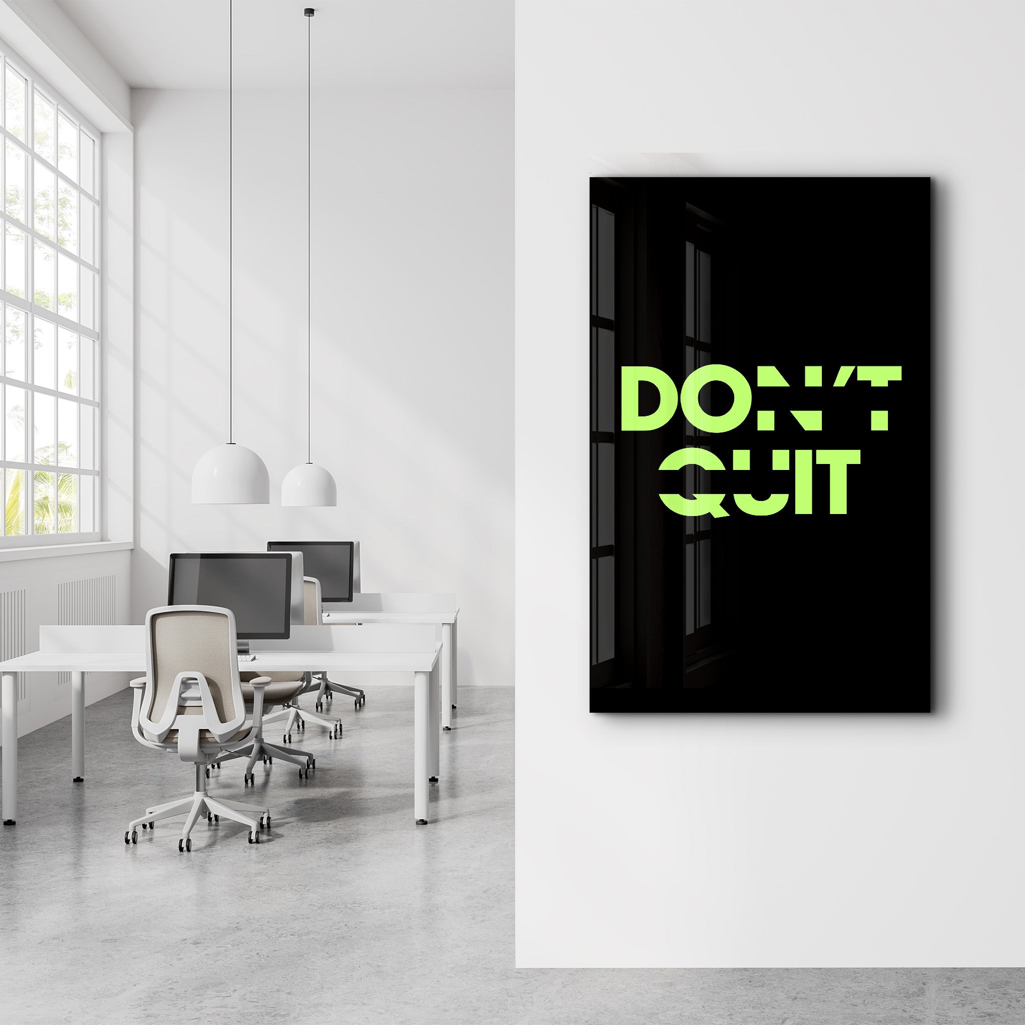 Don't Quit and Do It | Motivational Glass Wall Art