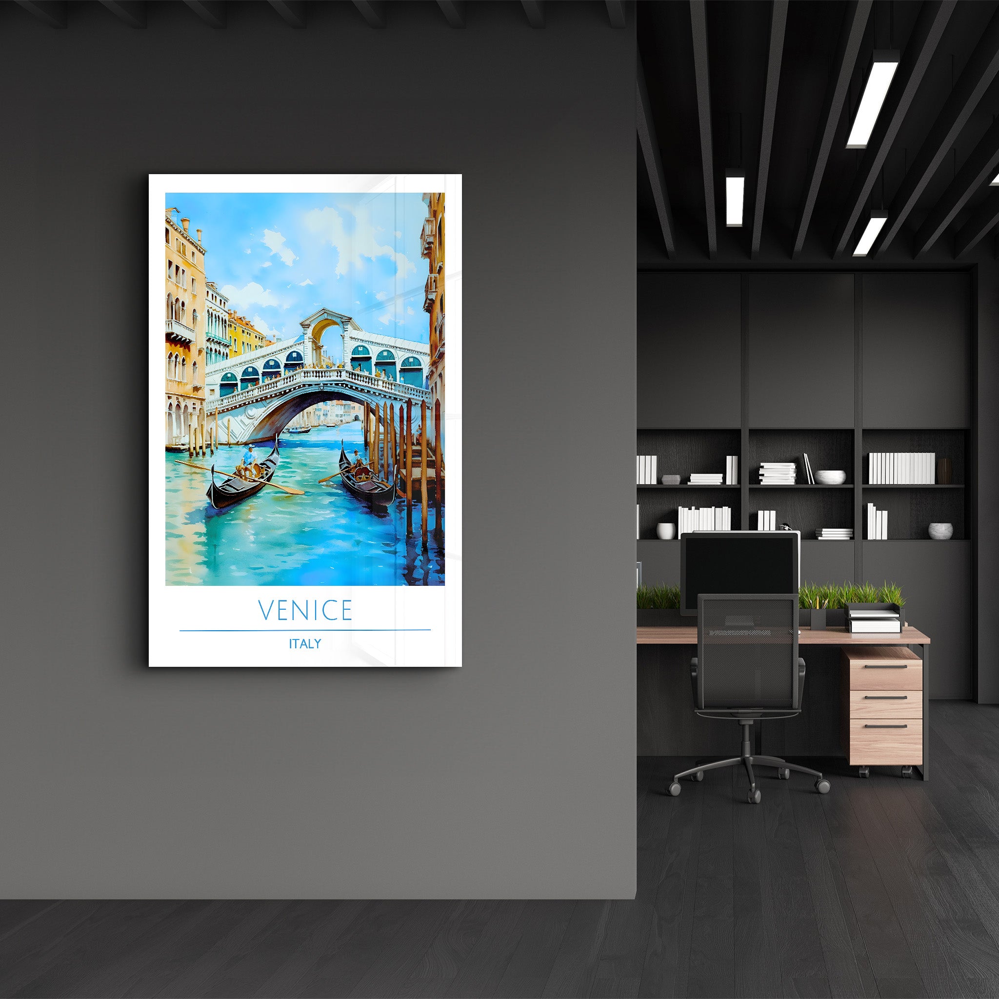 Venise Italie-Affiches de voyage | Art mural en verre