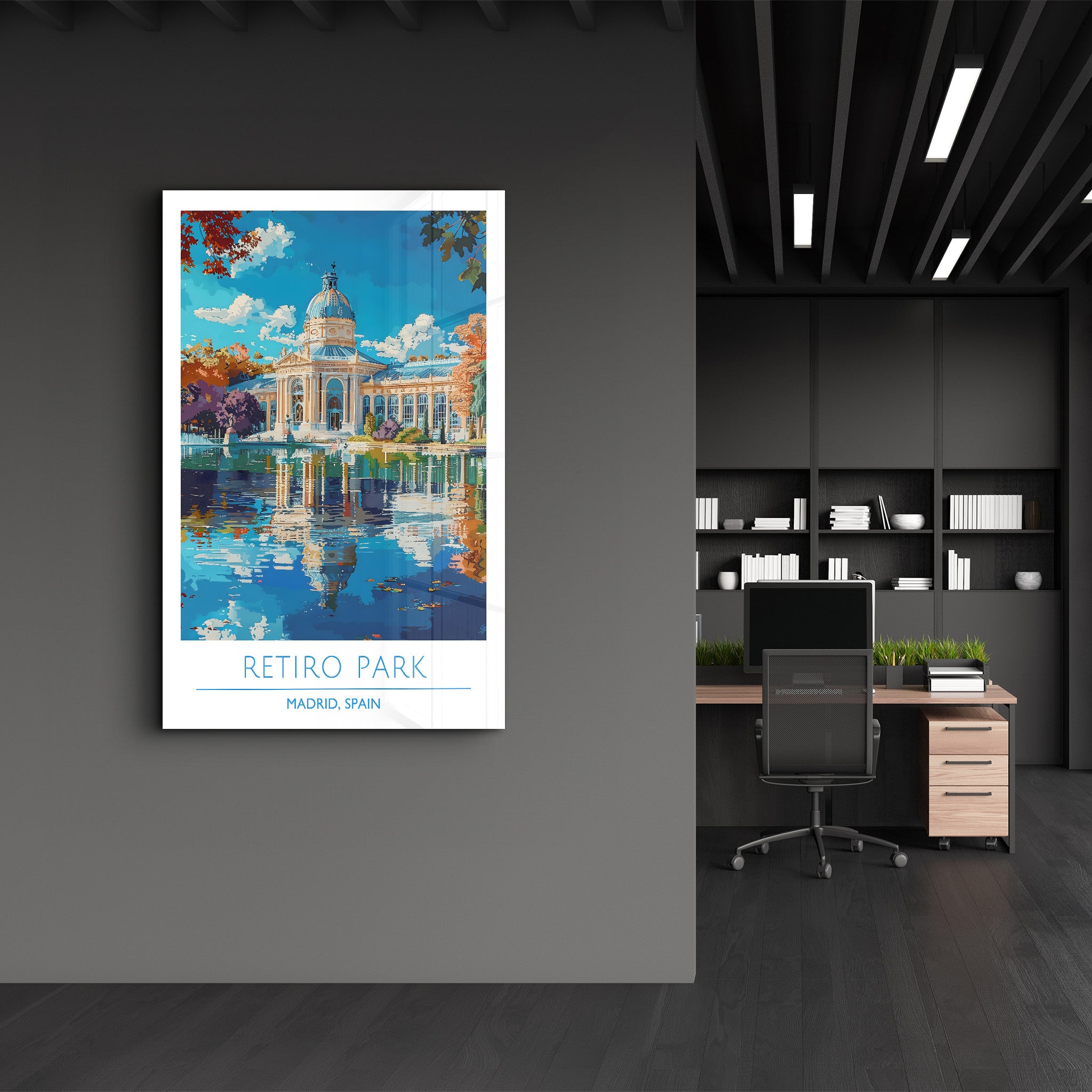 Reitro Park-Madrid Spain-Travel Posters | Glass Wall Art