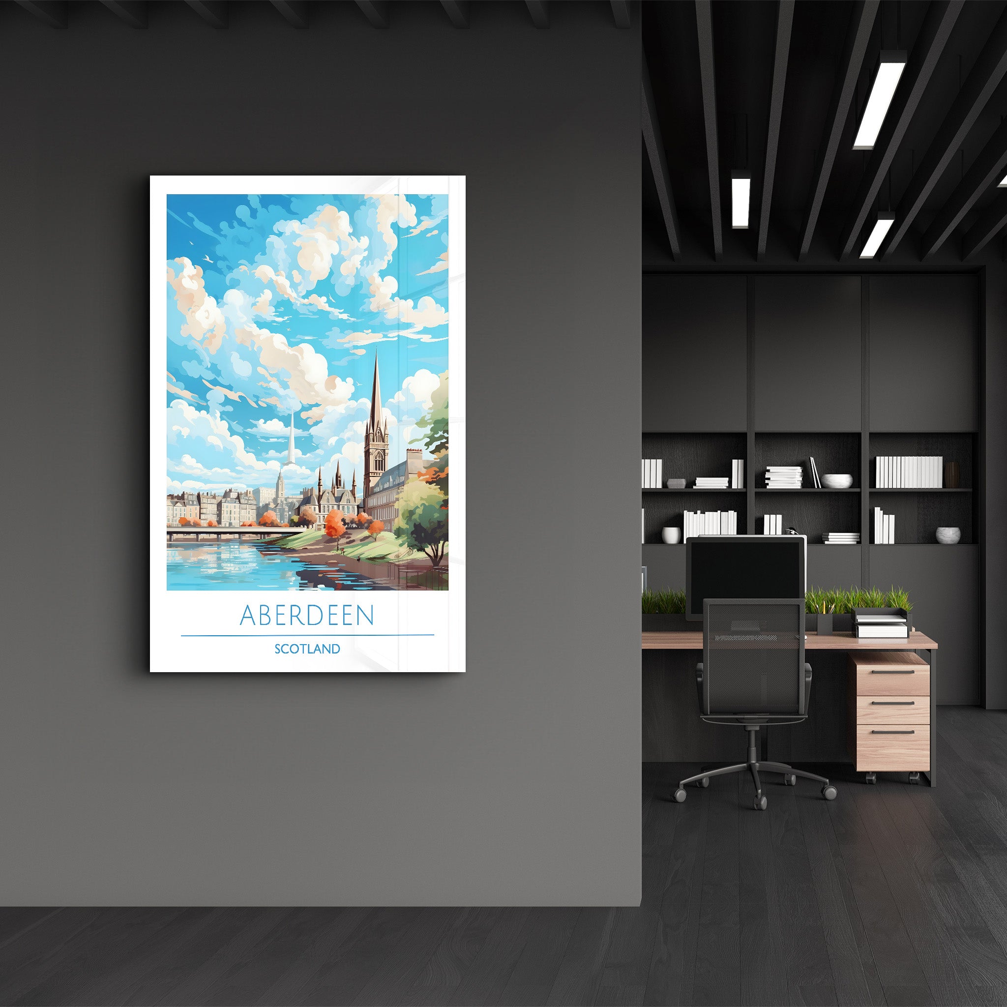 Aberdeen Ecosse-Affiches de voyage | Art mural en verre