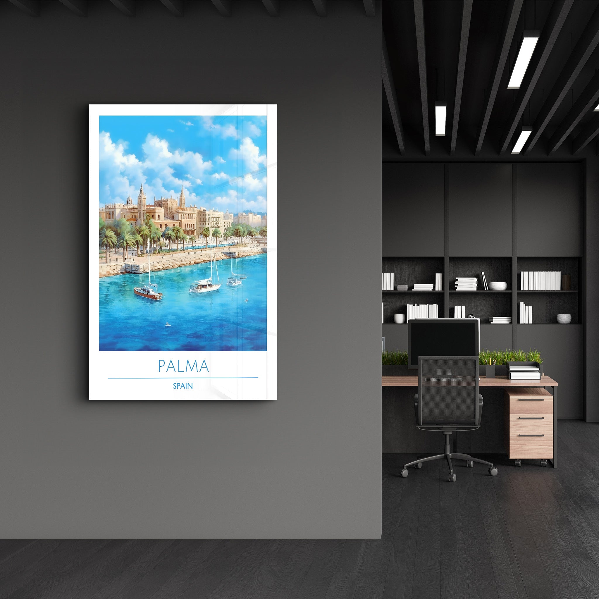 Palma Spanien-Reiseposter | <tc>Glasbild</tc>