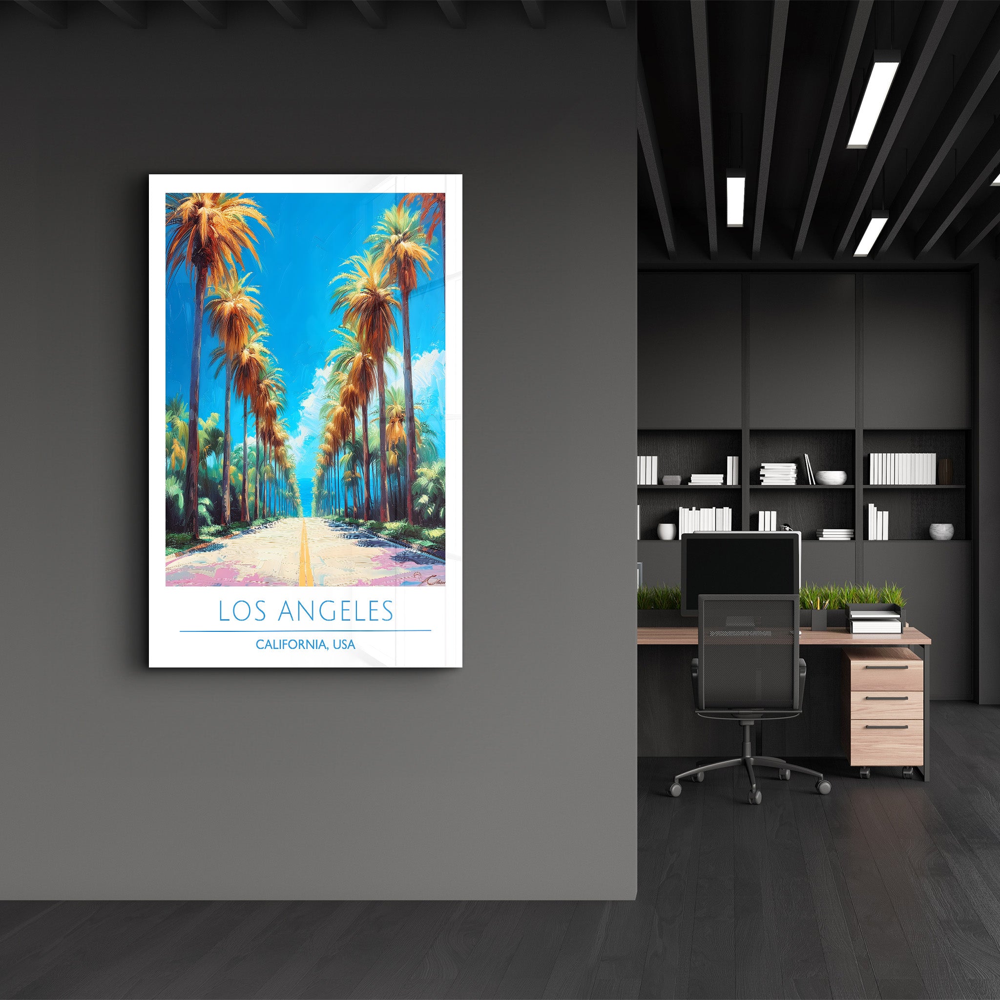 Los Angeles-Californie USA-Affiches de voyage | Art mural en verre