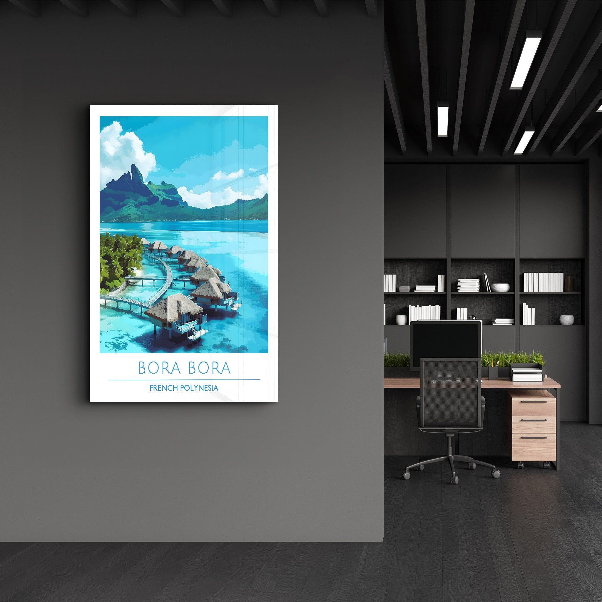 Bora Bora Polynésie française-Affiches de voyage | Art mural en verre