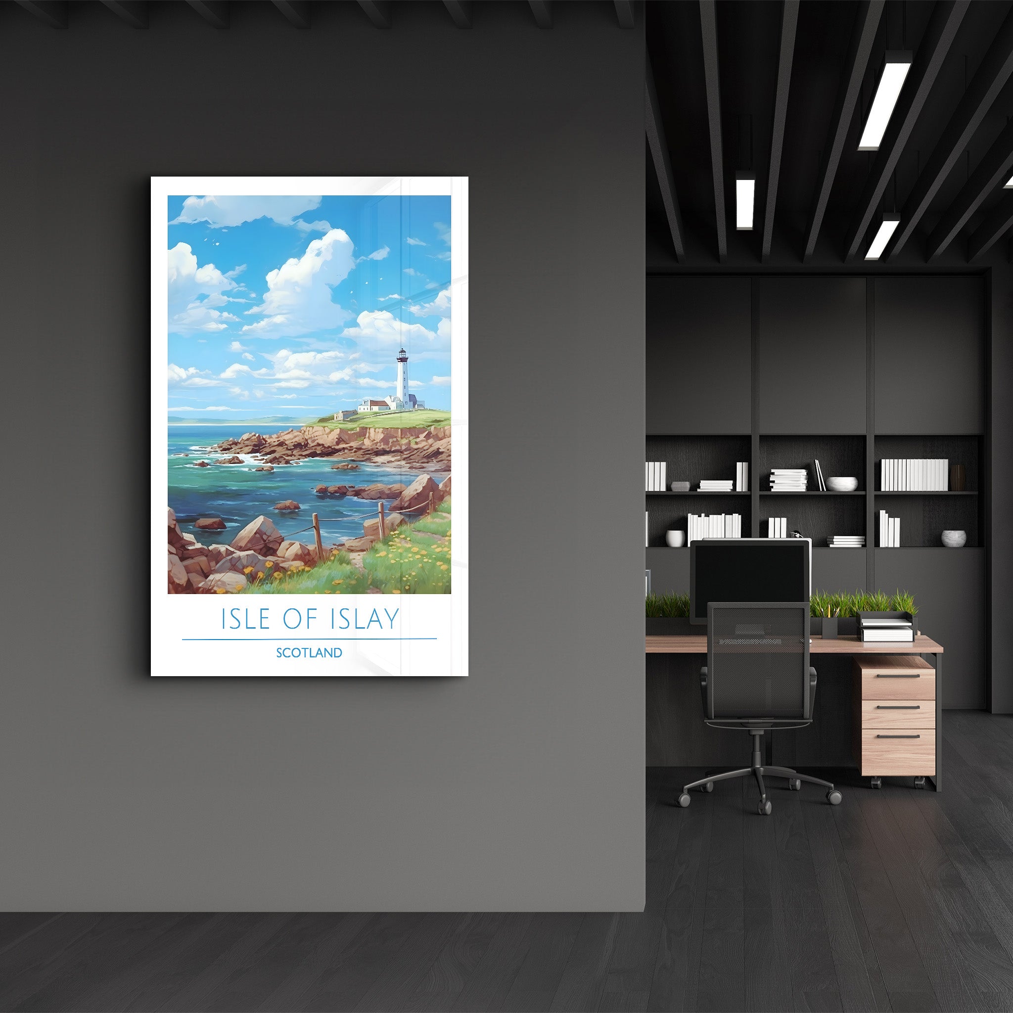 Isle Of Islay Schottland-Reiseposter | <tc>Glasbild</tc>