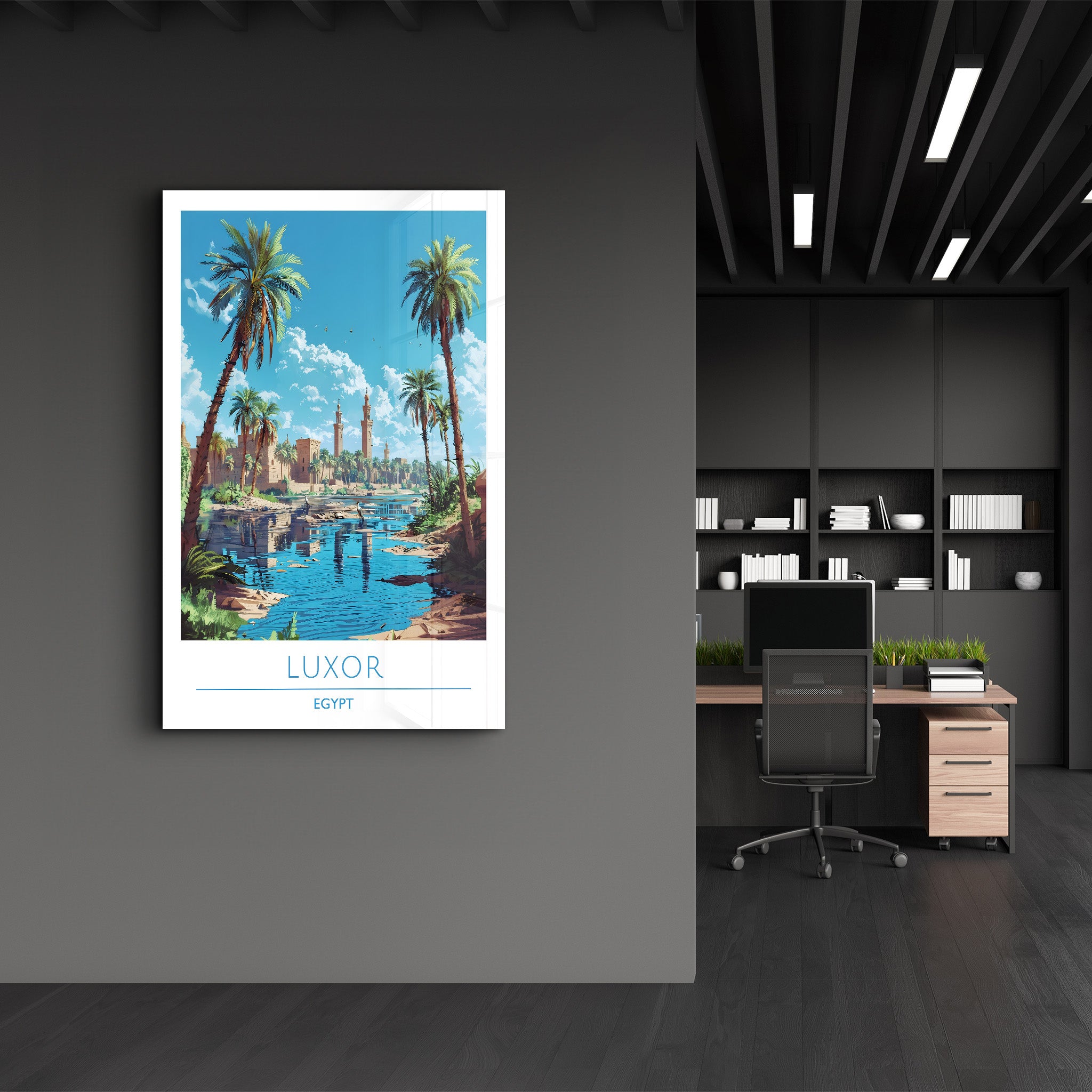 Luxor Ägypten-Reiseposter | <tc>Glasbild</tc>