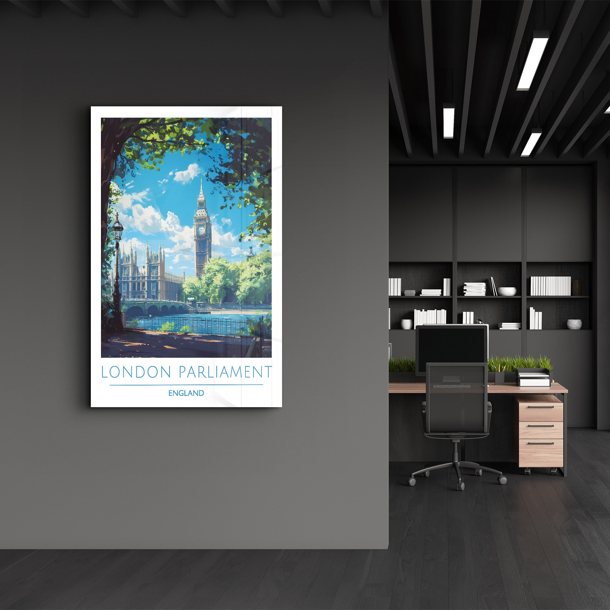 London Parliament England-Travel Posters | Glass Wall Art