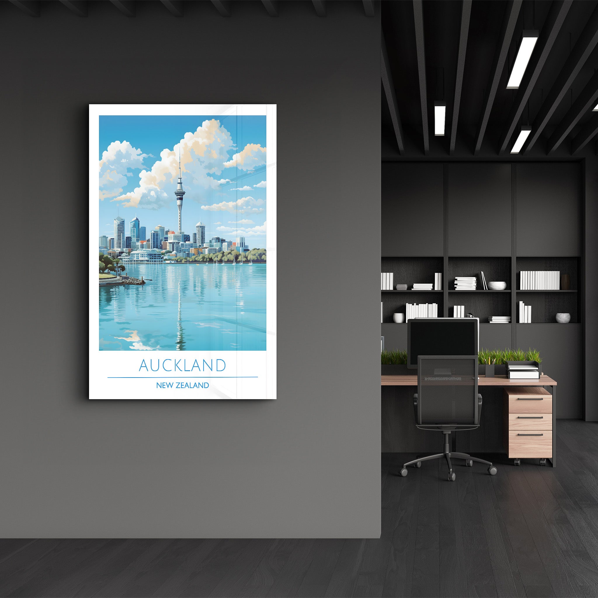 Auckland Nouvelle-Zélande-Affiches de voyage | Art mural en verre