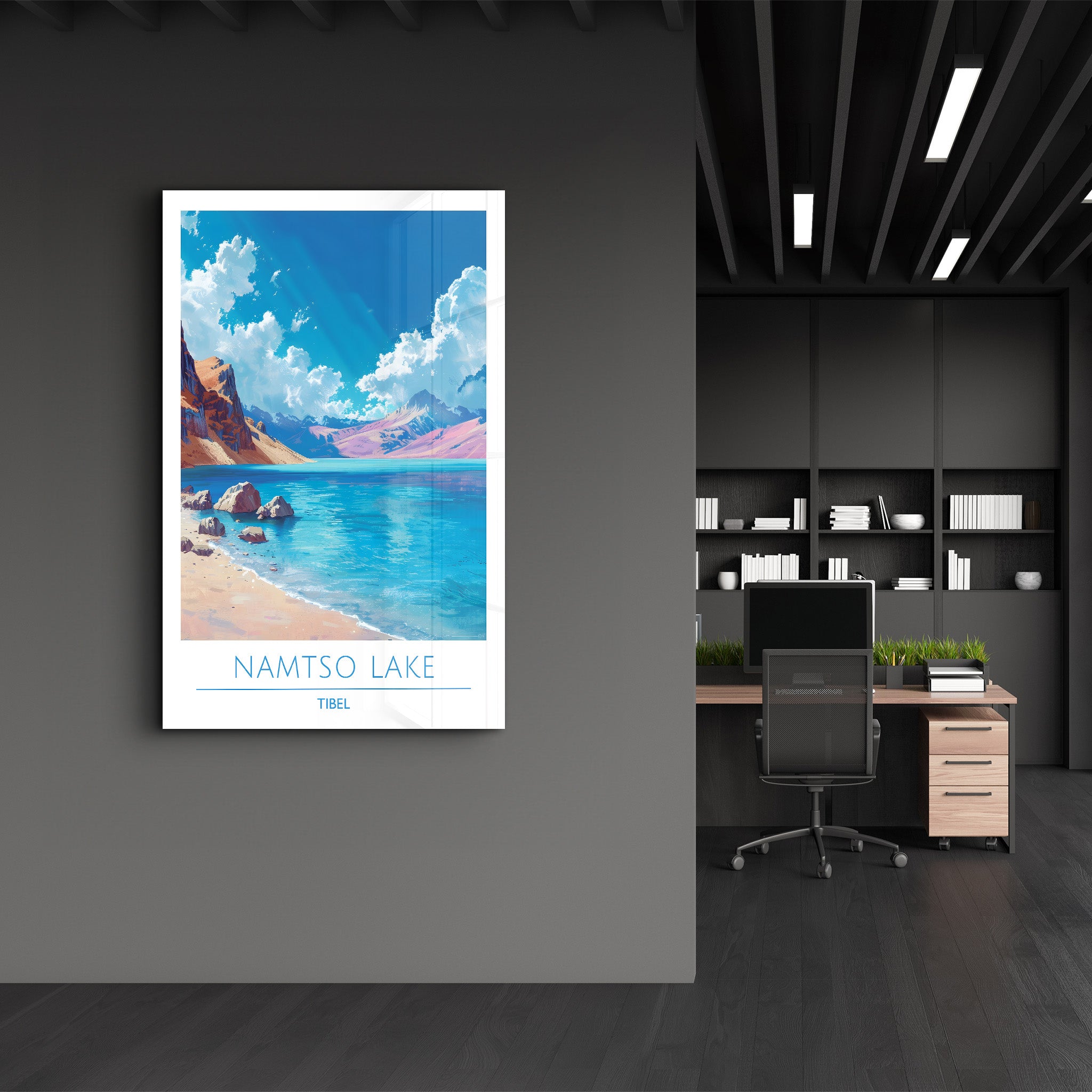 Namtso Lake Tibel-Travel Posters | Glass Wall Art