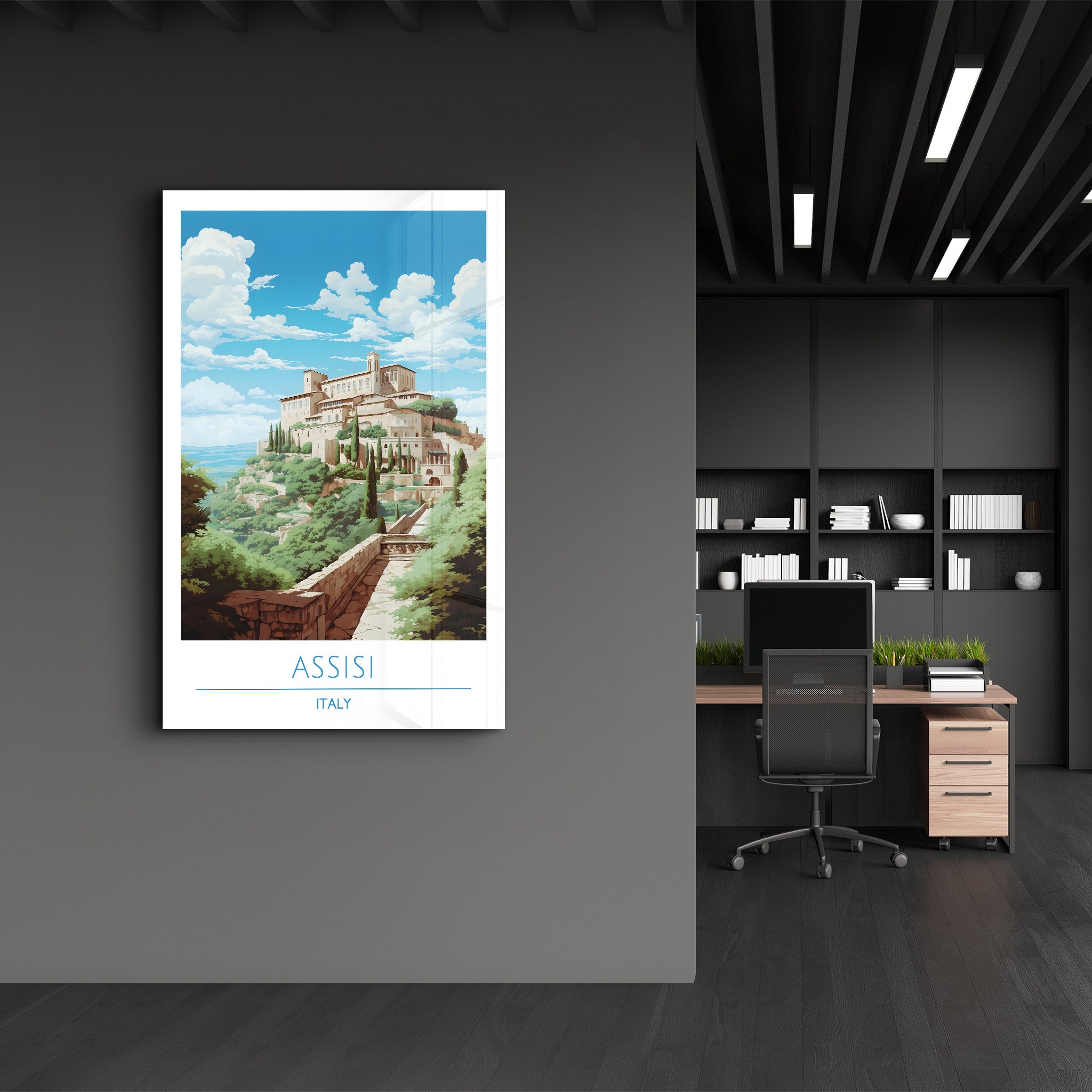 Assisi Italien-Reiseposter | <tc>Glasbild</tc>