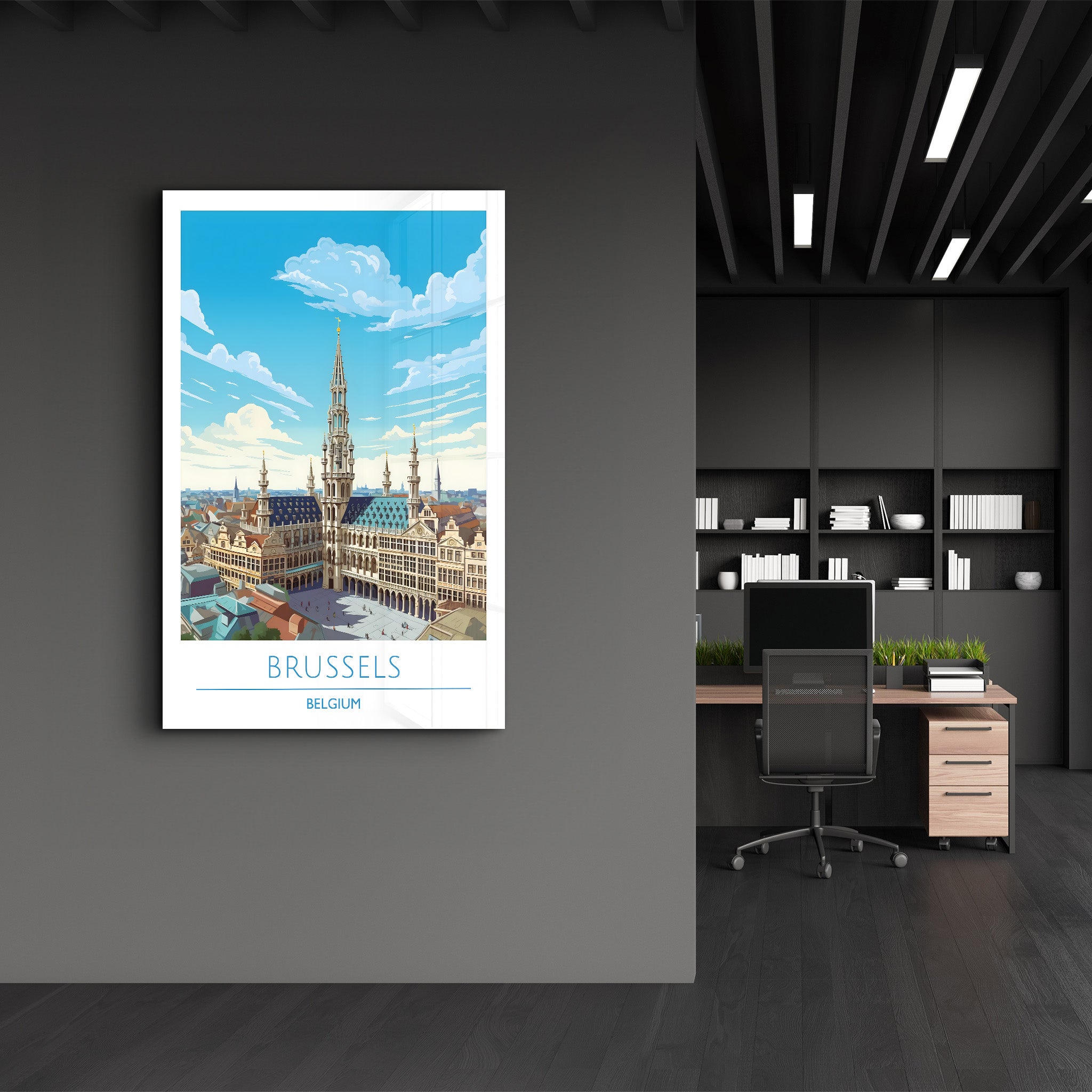 Brüssel Belgien-Reiseposter | <tc>Glasbild</tc>