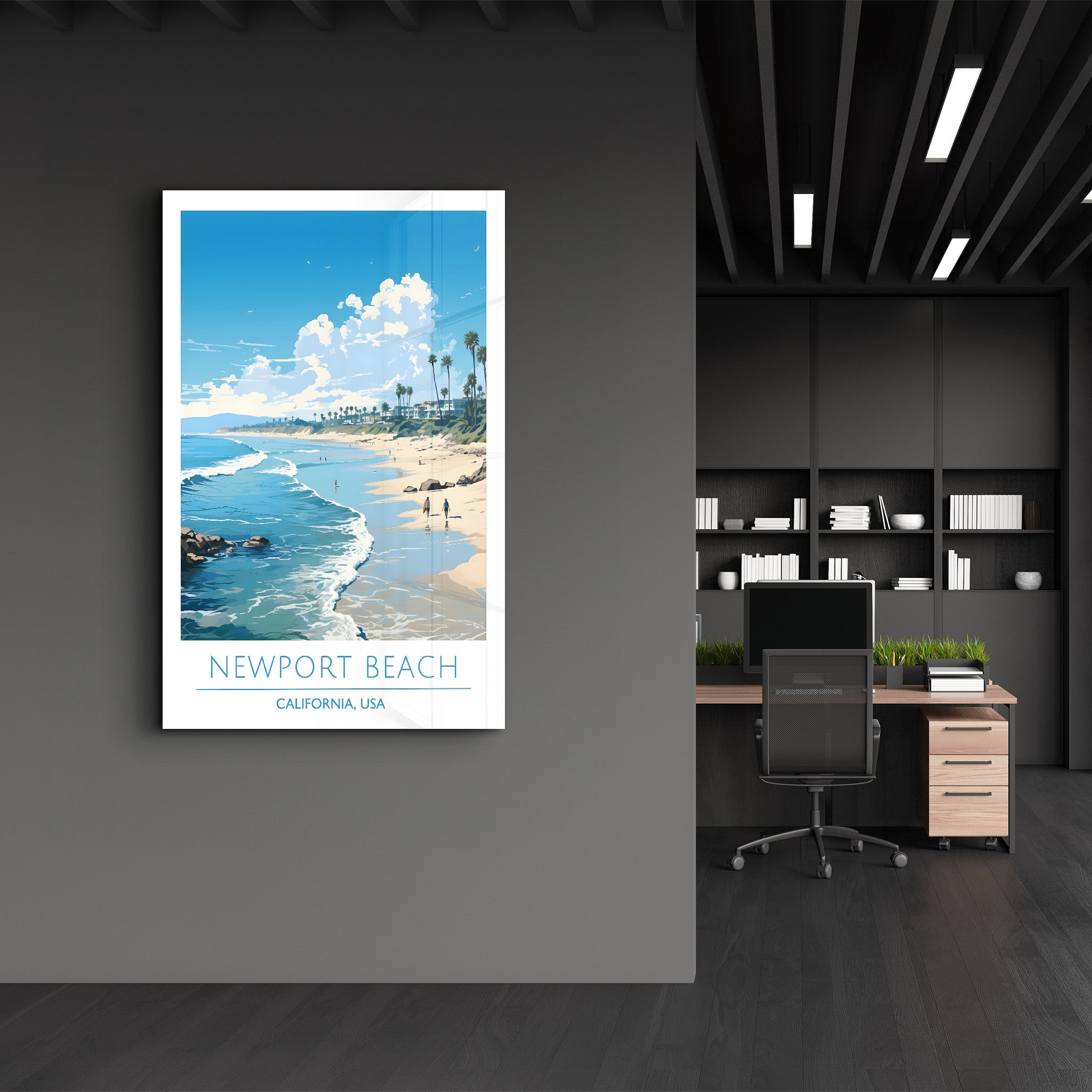 Newport Beach Californie-Affiches de voyage | Art mural en verre