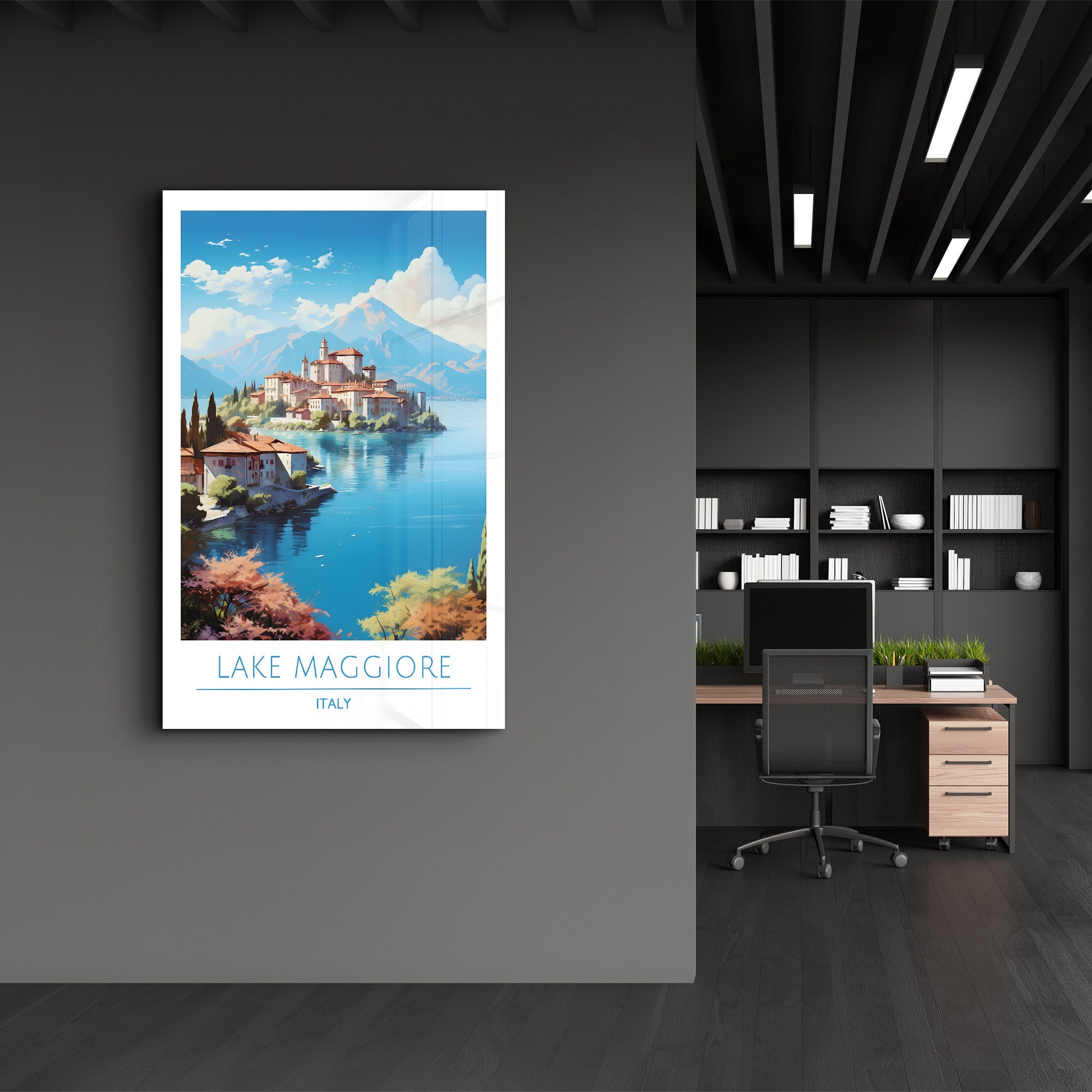 Lake Maggiore Italy-Travel Posters | Glass Wall Art