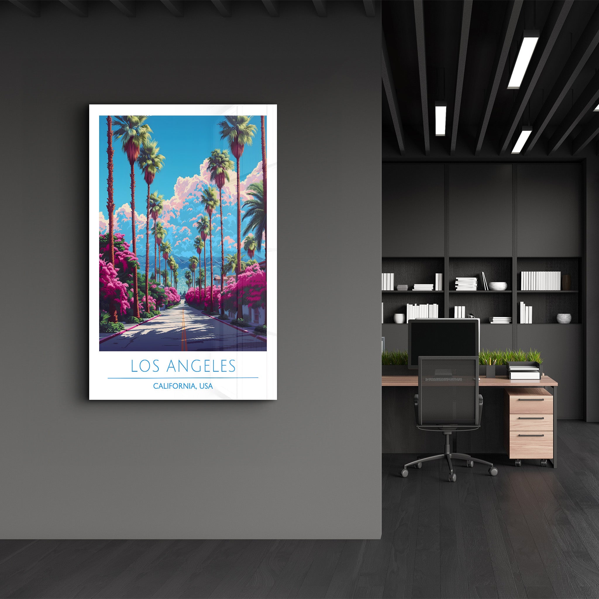 Los Angeles-California USA-Travel Posters | Glass Wall Art