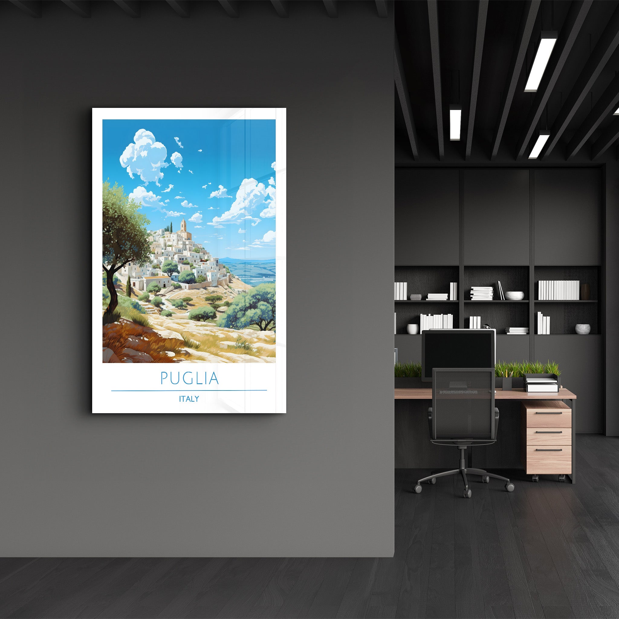 Apulien Italien-Reiseposter | <tc>Glasbild</tc>