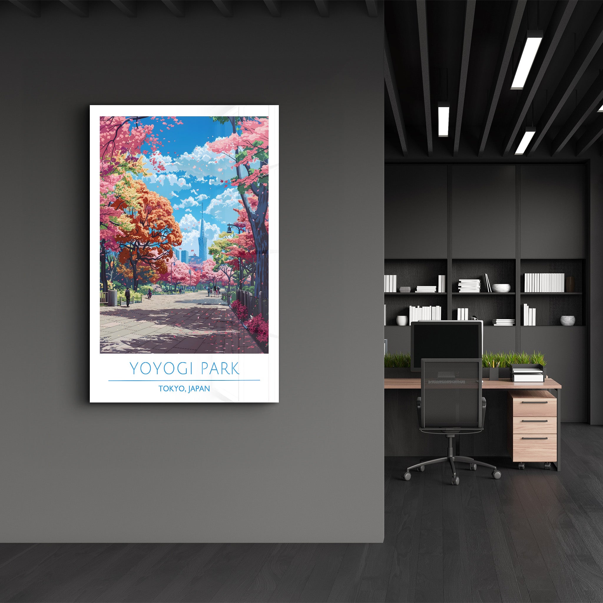 Yoyogi Park-Tokio Japan-Reiseposter | <tc>Glasbild</tc>