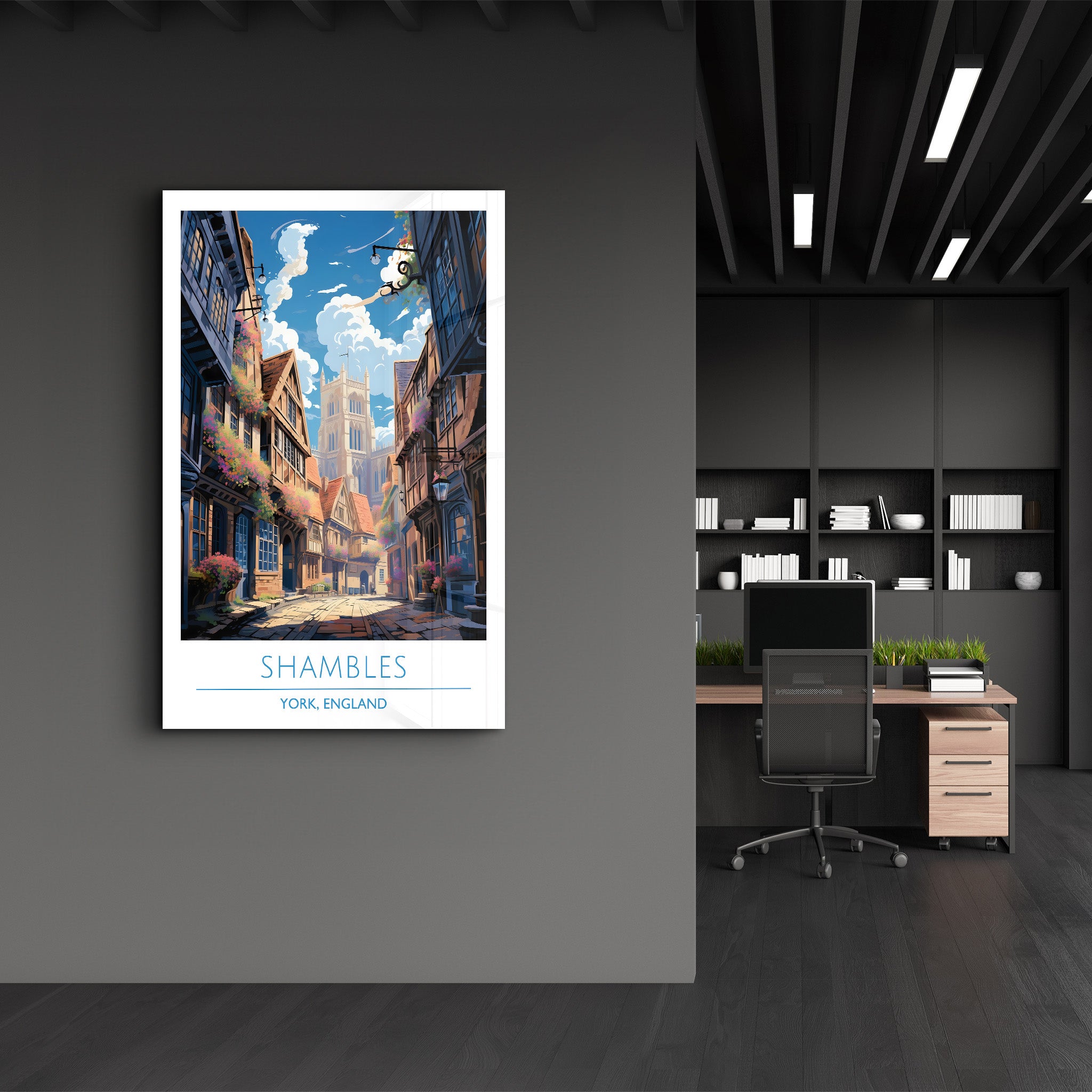 Shambles-York Angleterre-Affiches de voyage | Art mural en verre