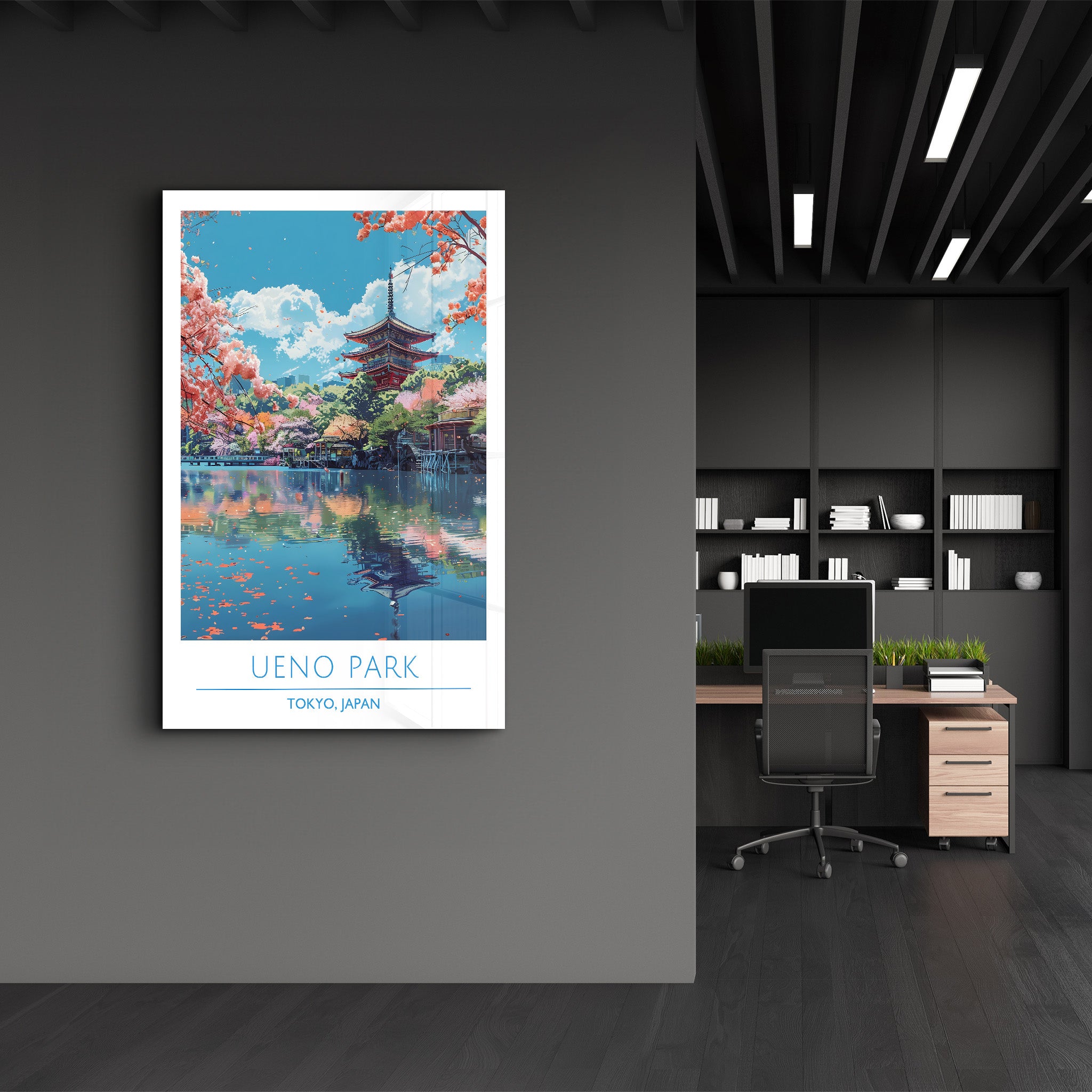 Ueno Park-Tokio Japan-Reiseposter | <tc>Glasbild</tc>