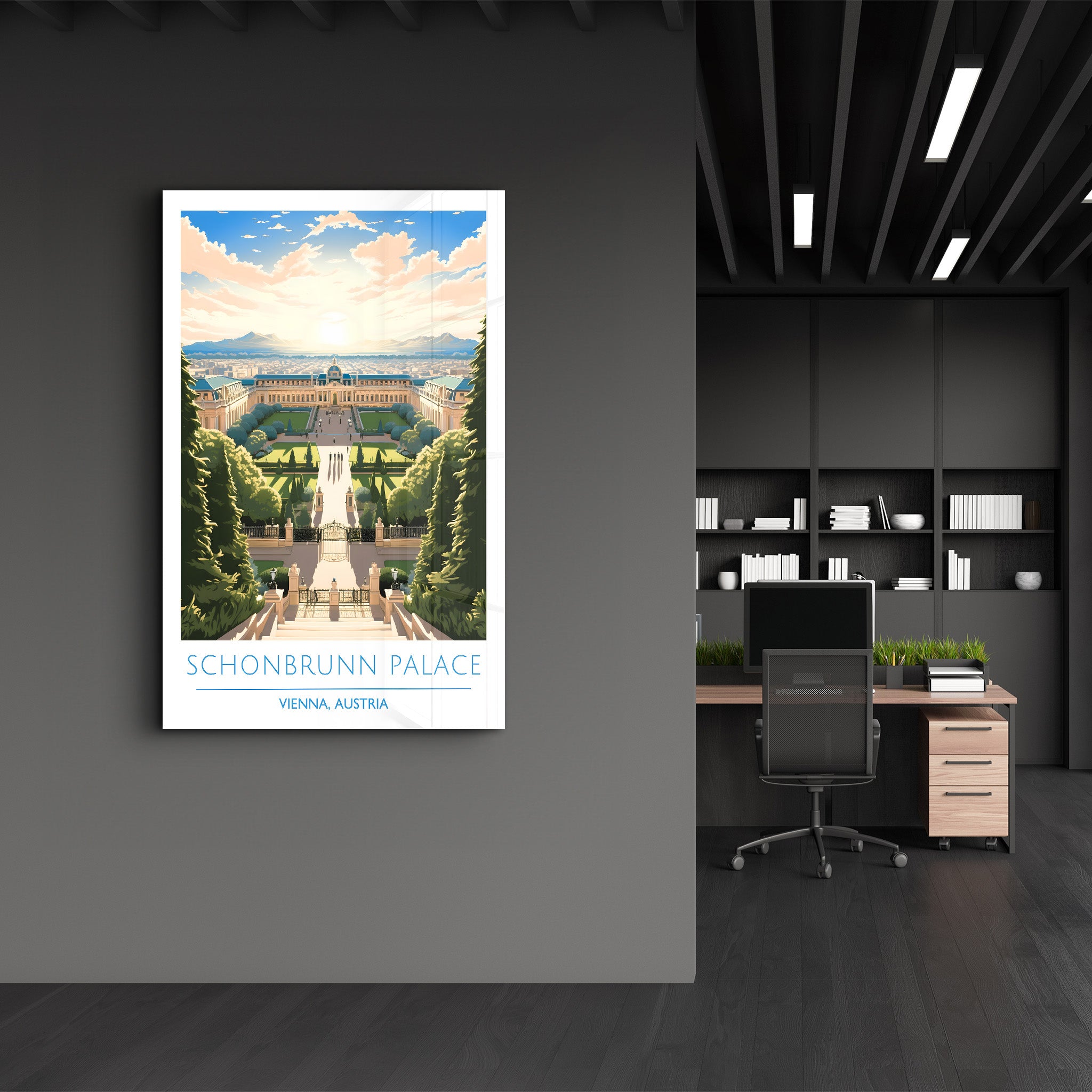 Château de Schönbrunn-Vienne Autriche-Affiches de voyage | Art mural en verre