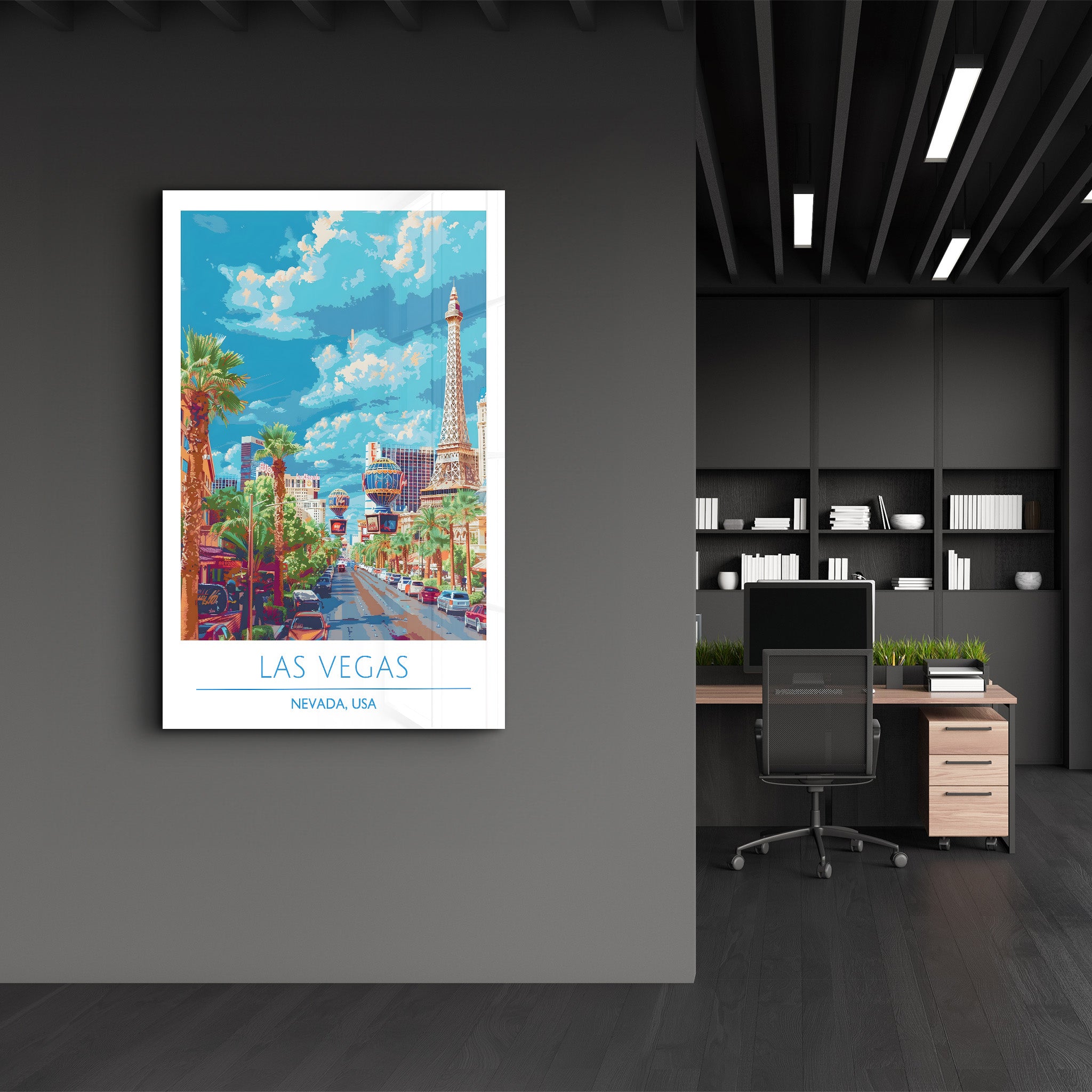 Las Vegas-Nevada USA-Travel Posters | Glass Wall Art