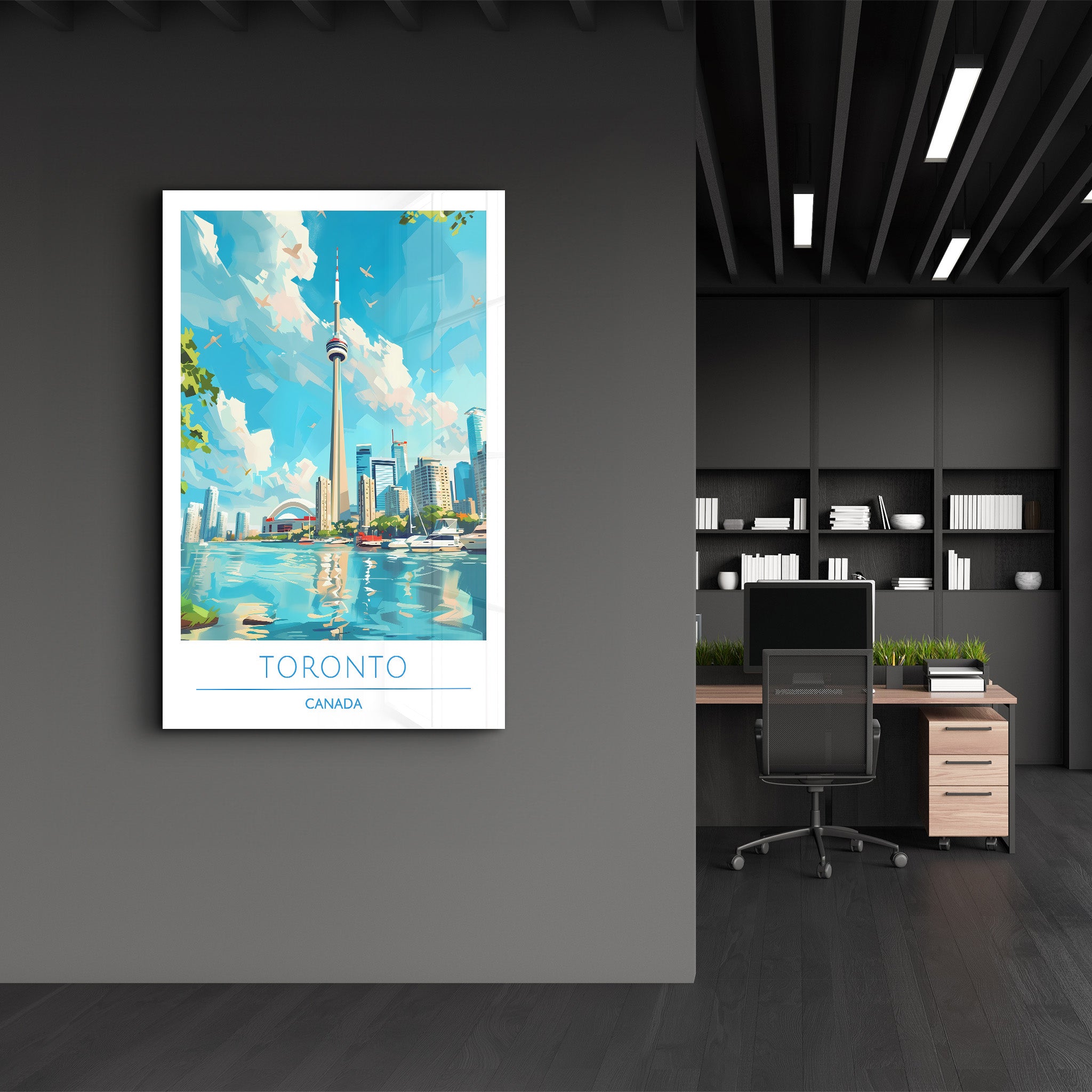 Toronto Kanada-Reiseposter | <tc>Glasbild</tc>