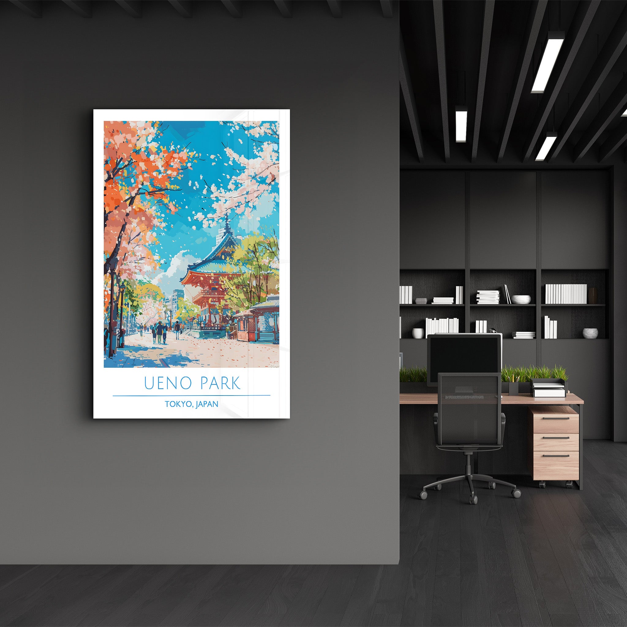 Ueno Park-Tokio Japan-Reiseposter | <tc>Glasbild</tc>