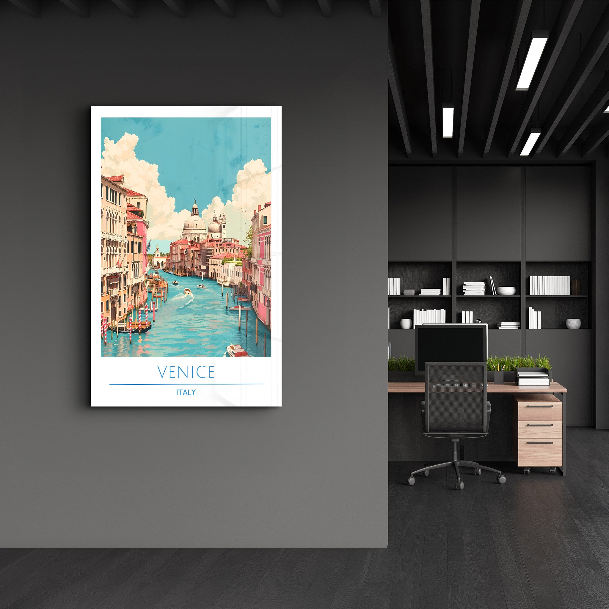 Venise Italie-Affiches de voyage | Art mural en verre