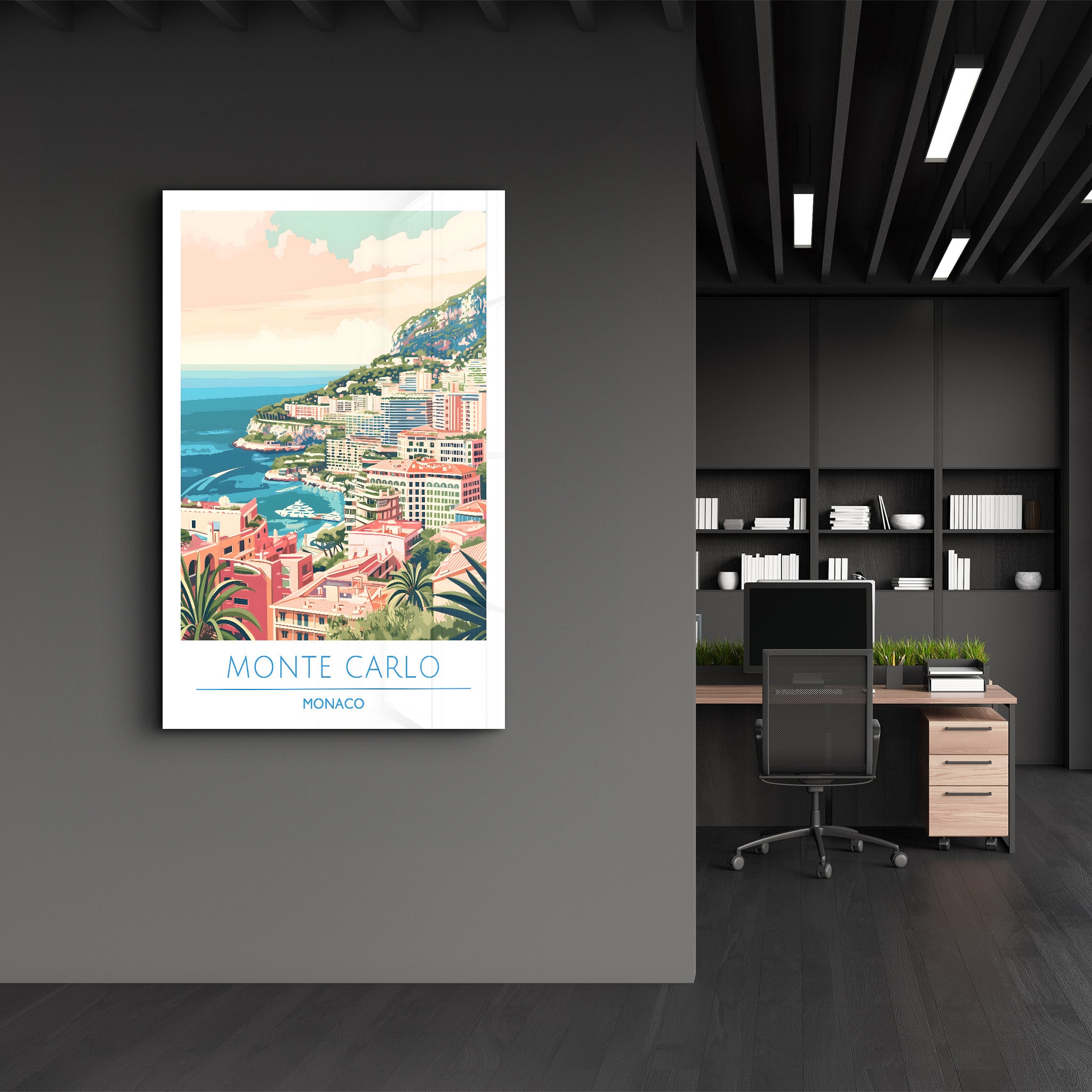 Monte Carlo Monaco-Affiches de voyage | Art mural en verre