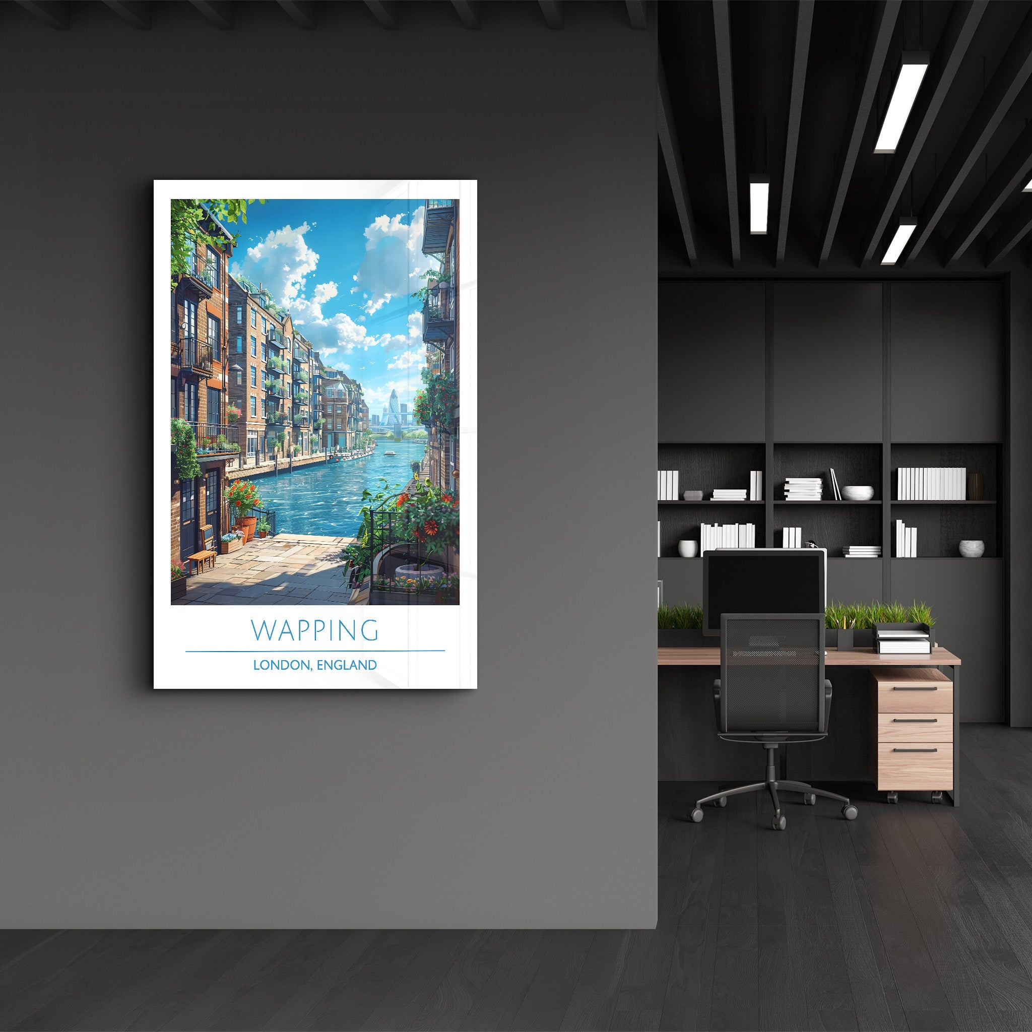 Wapping-London England-Travel Posters | Glass Wall Art