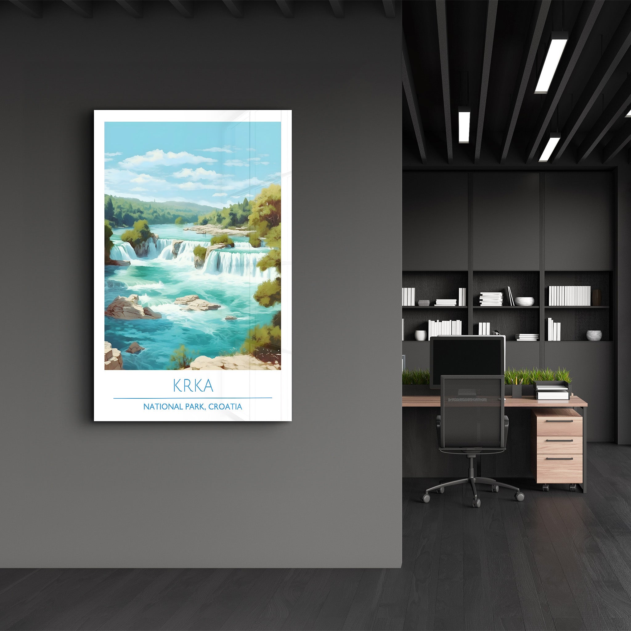 Krka-Nationalpark Kroatien-Reiseposter | <tc>Glasbild</tc>