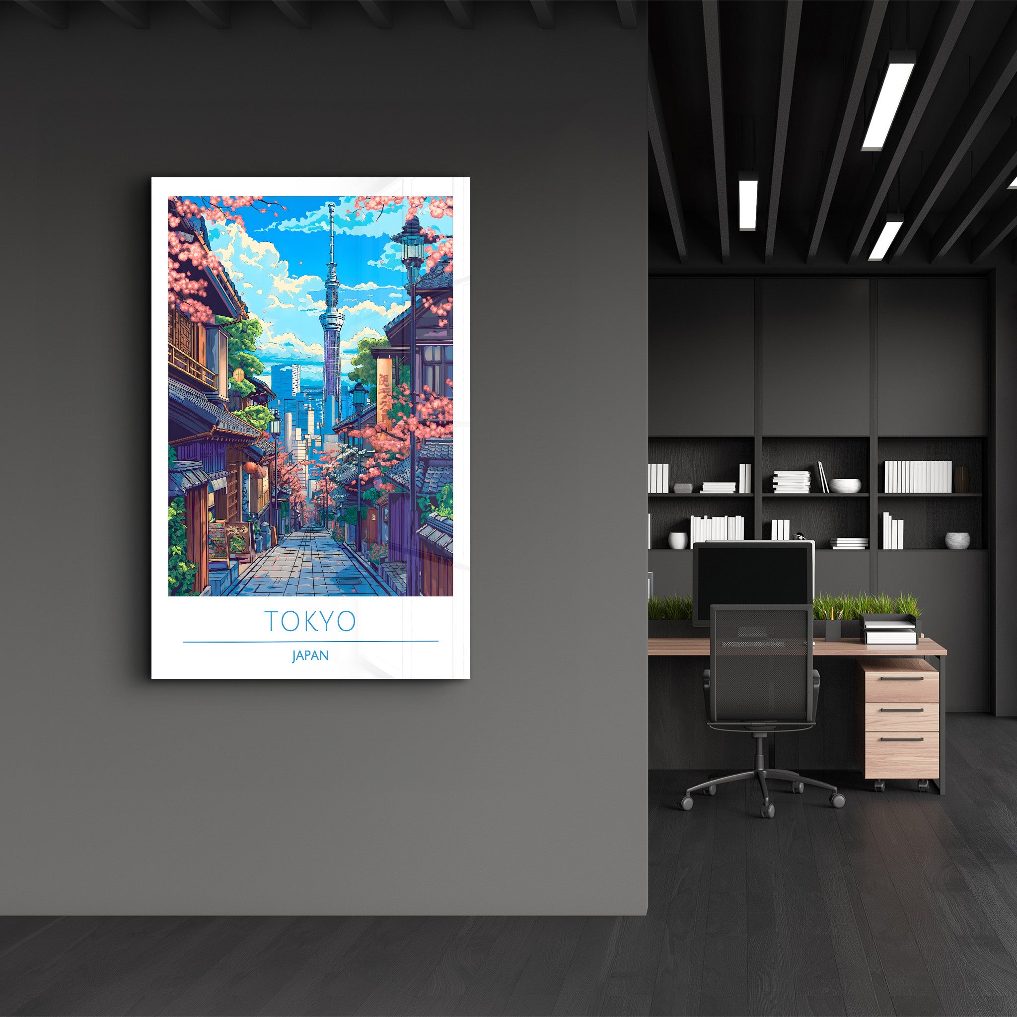 Tokio Japan-Reiseposter | <tc>Glasbild</tc>