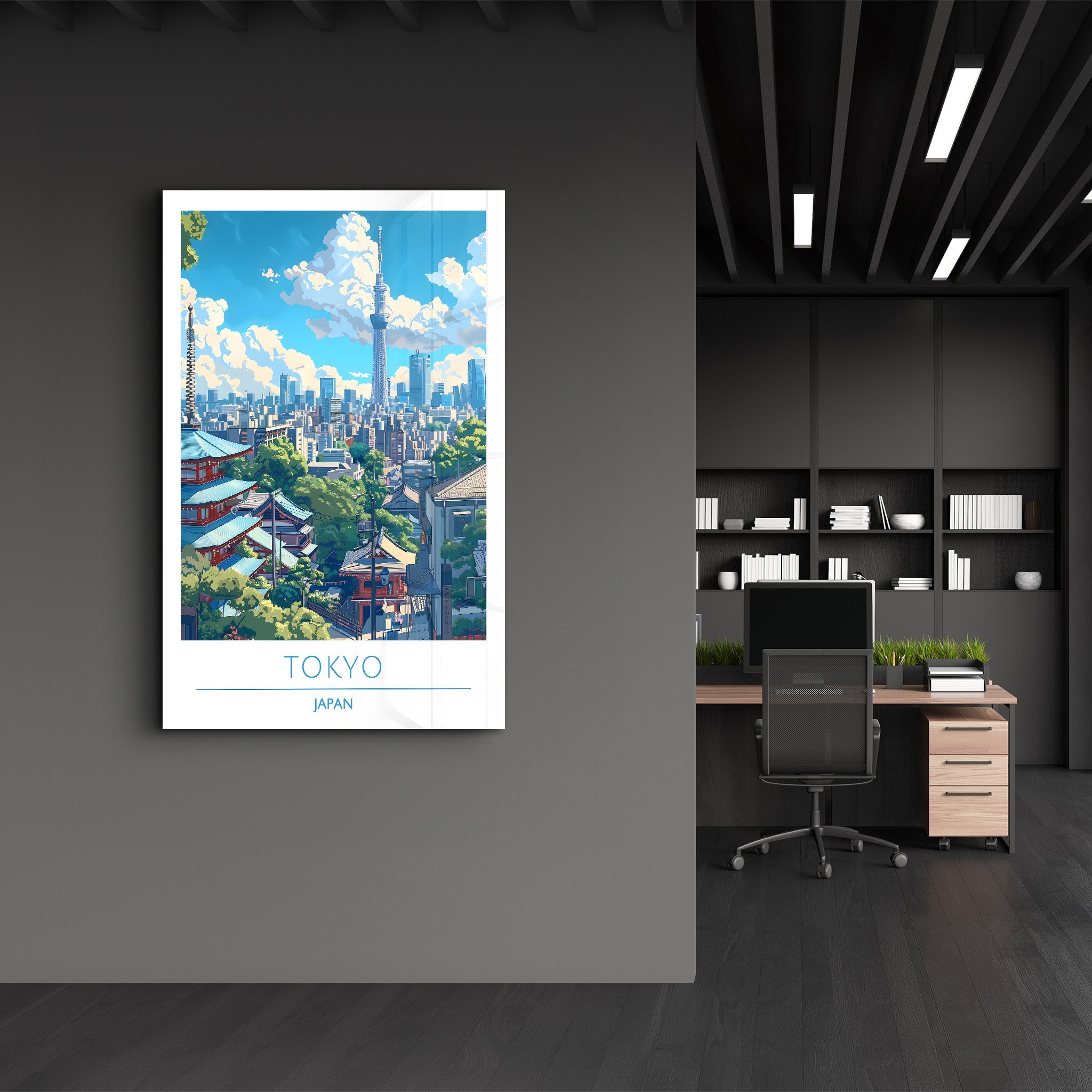 Tokio Japan-Reiseposter | <tc>Glasbild</tc>