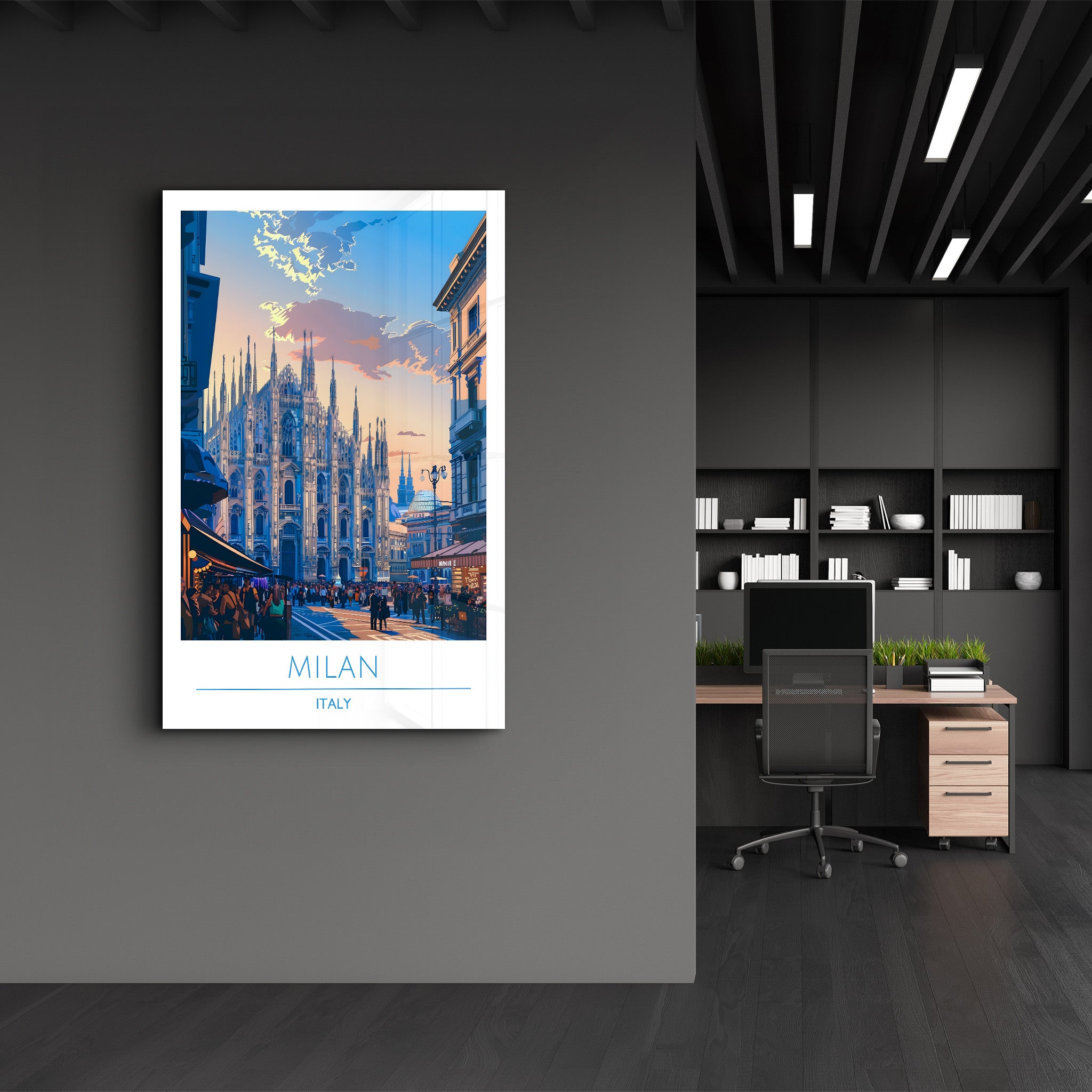 Milan Italy-Travel Posters | Glass Wall Art