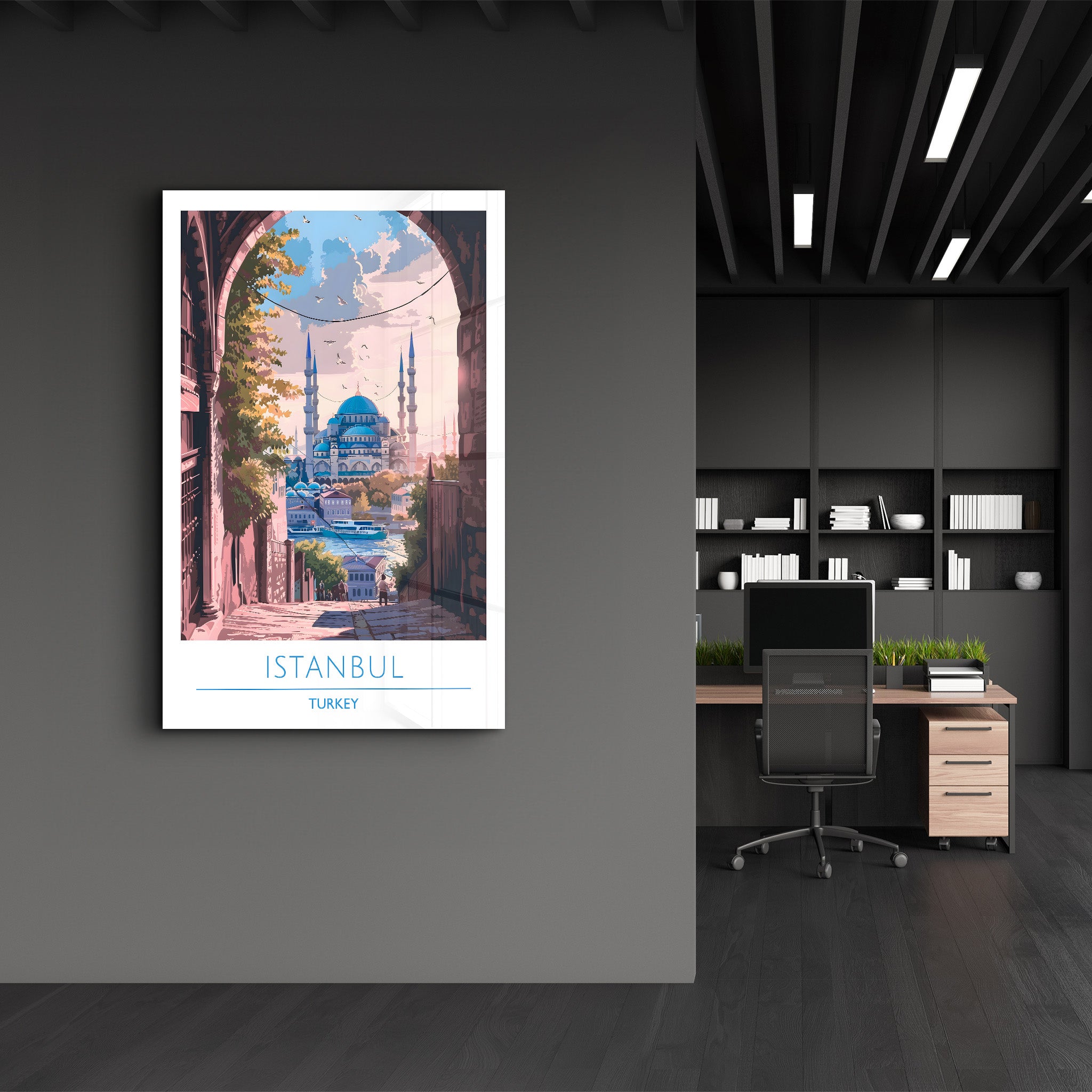 Istanbul Turkey-Travel Posters | Glass Wall Art