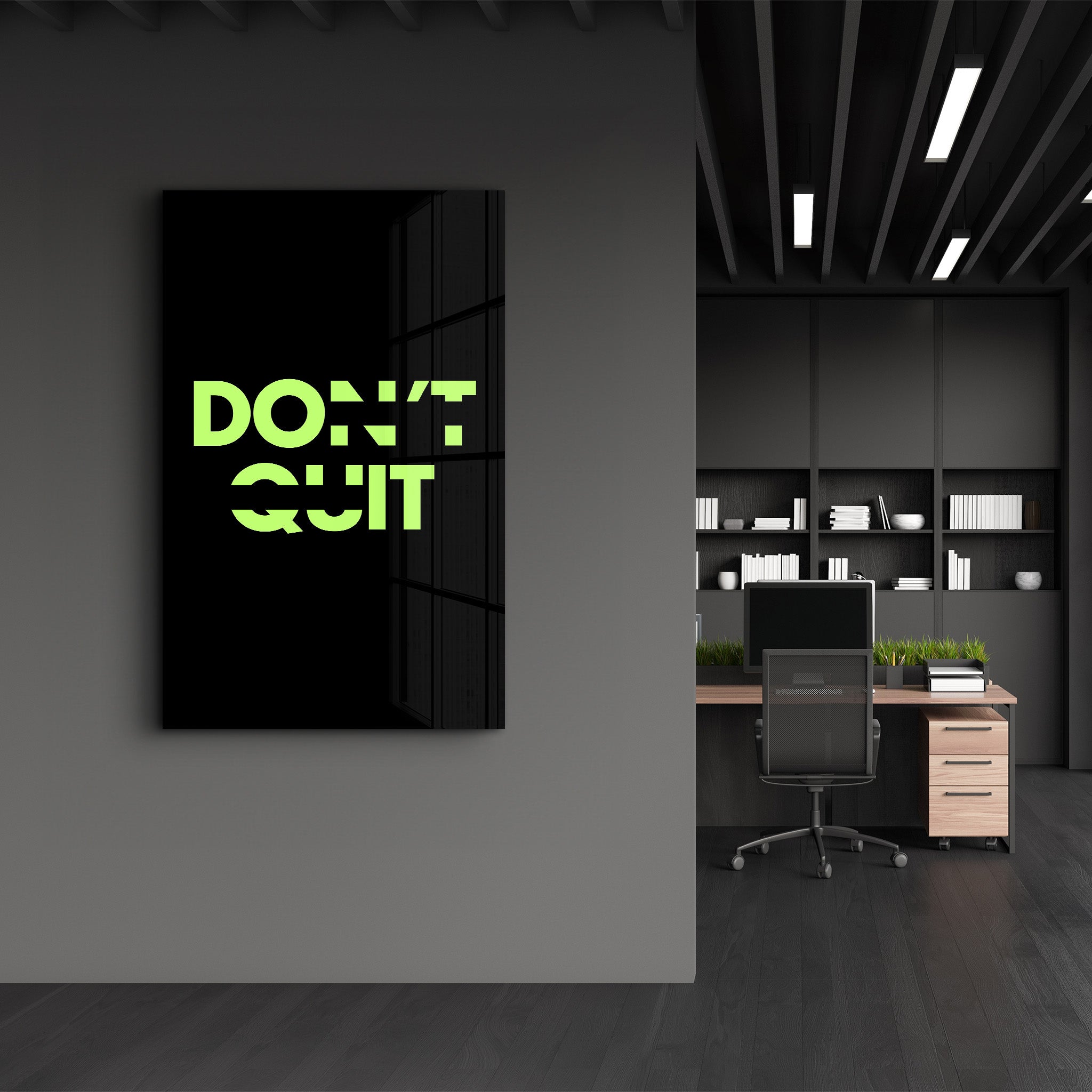 Don't Quit and Do It | Motivational Glass Wall Art