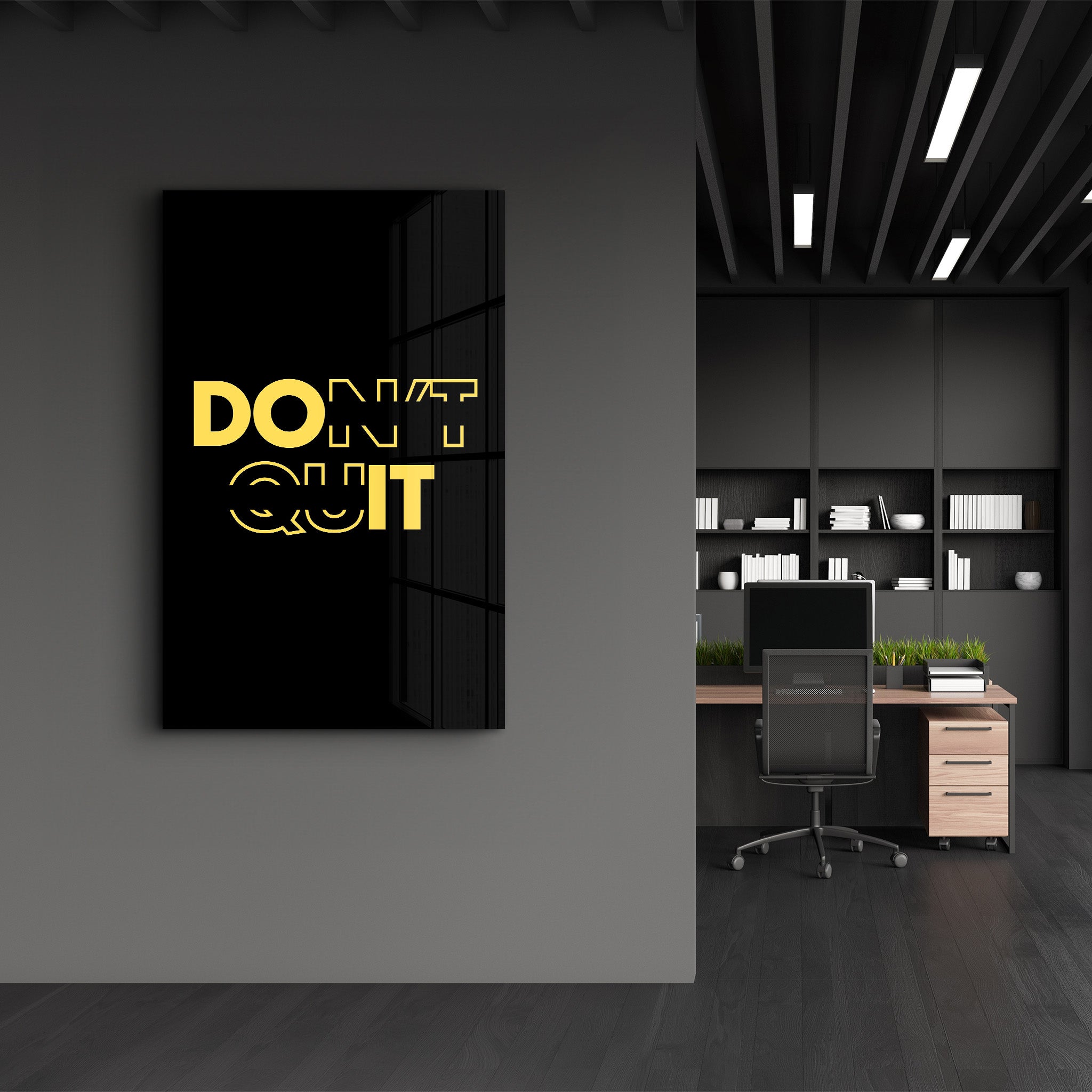 Don't Quit and Do It V2 | Motivational Glass Wall Art