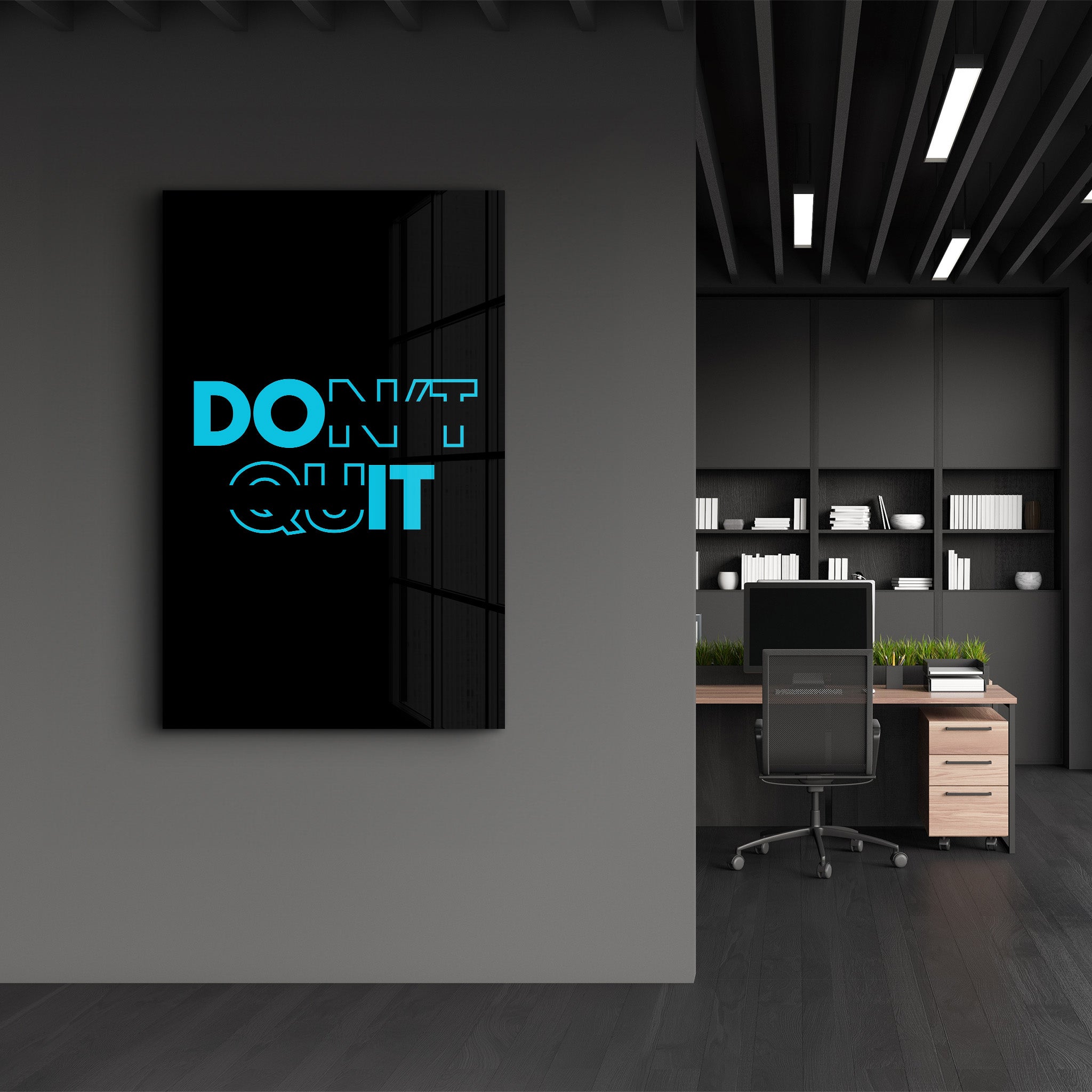 Don't Quit and Do It V2 | Motivational Glass Wall Art